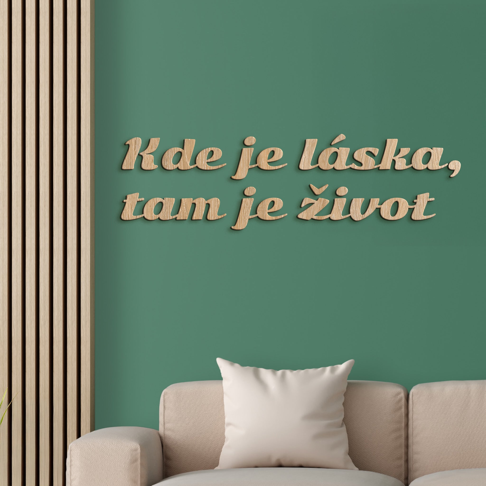 Citát na stenu Kde je láska, tam je život