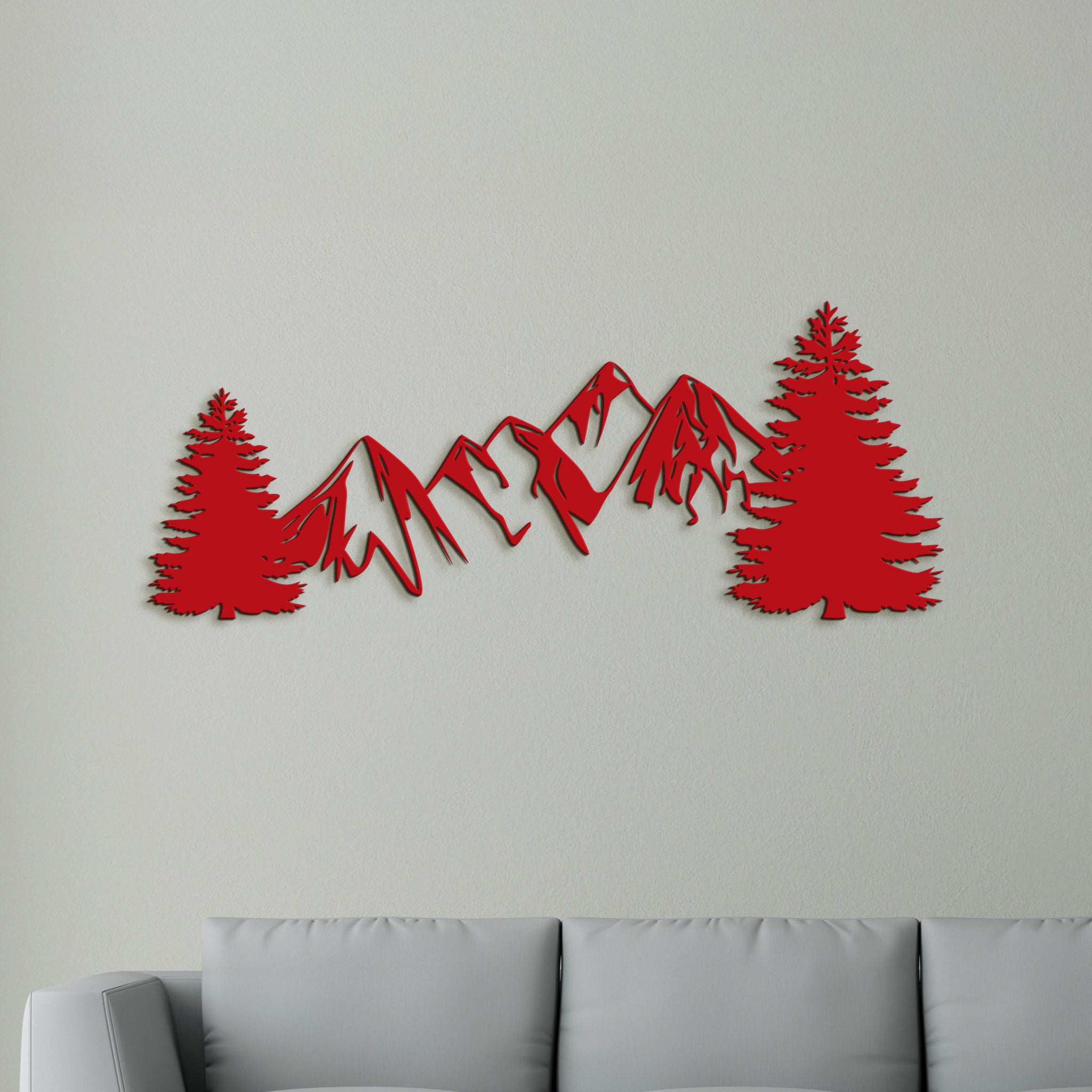 Drevená dekorácia na stenu MOUNTAINS