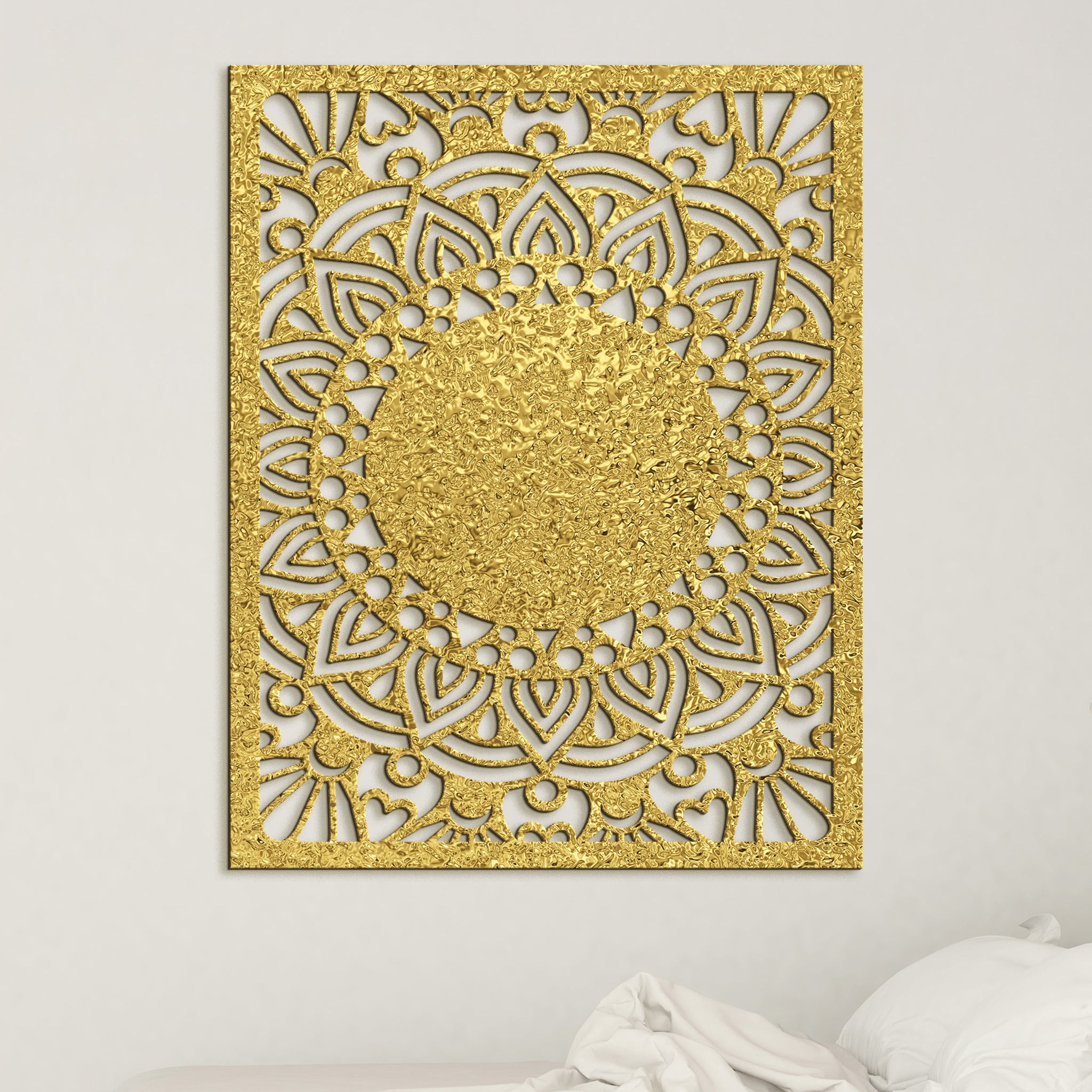 Drevená mandala Sun flower