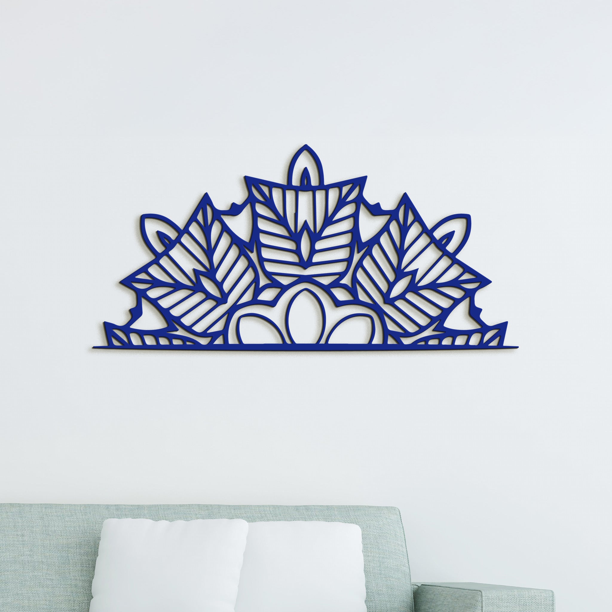 Drevená mandala polkruh Ornament