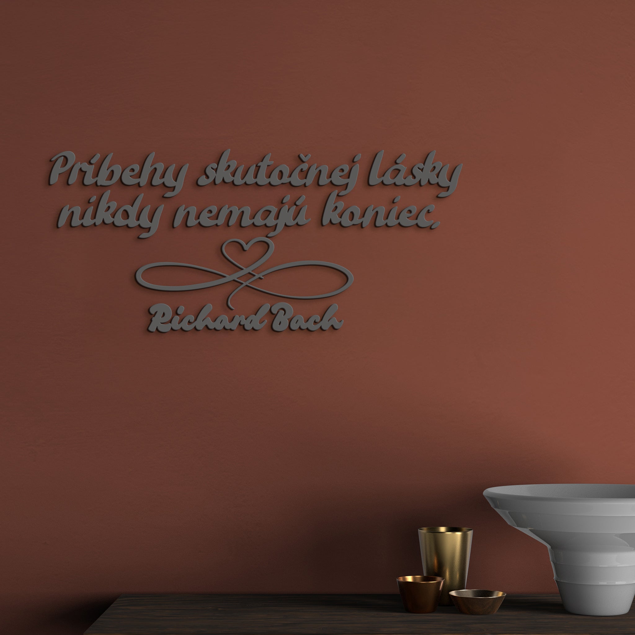 Drevený citát Príbehy skutočnej lásky