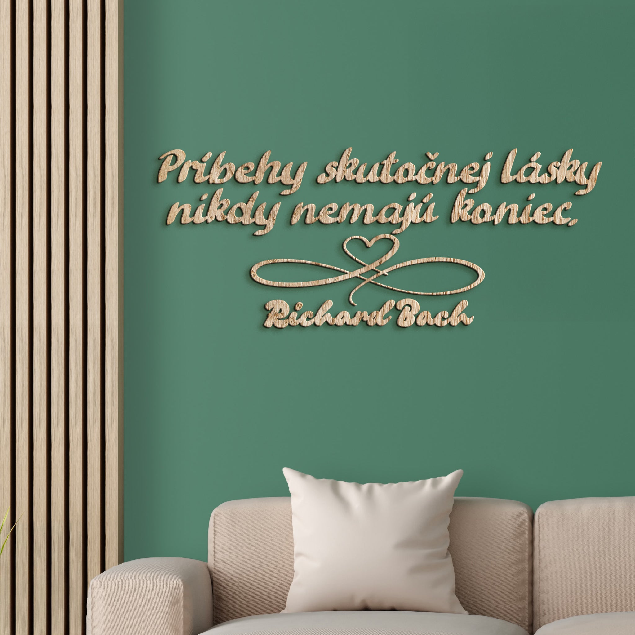 Drevený citát Príbehy skutočnej lásky