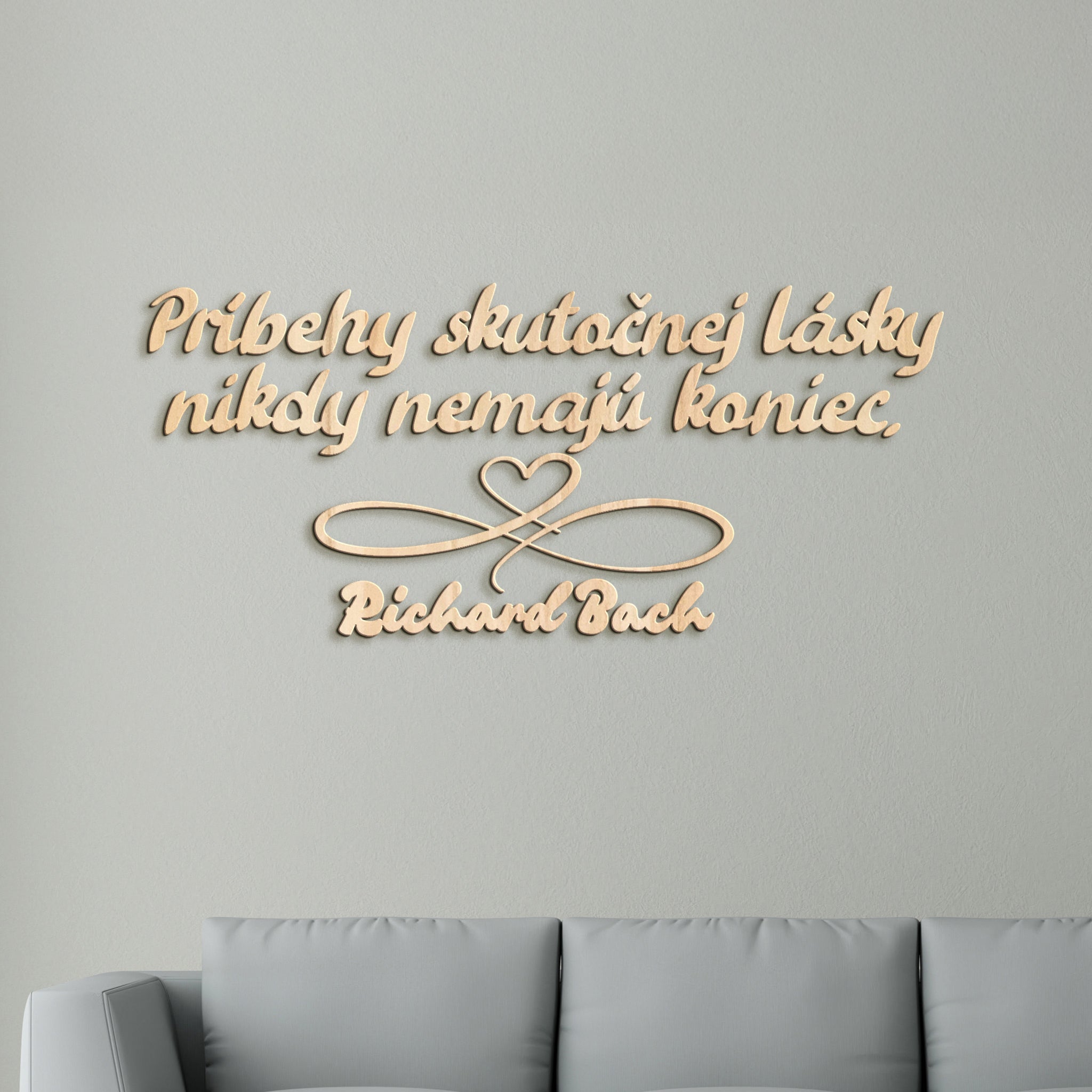 Drevený citát Príbehy skutočnej lásky