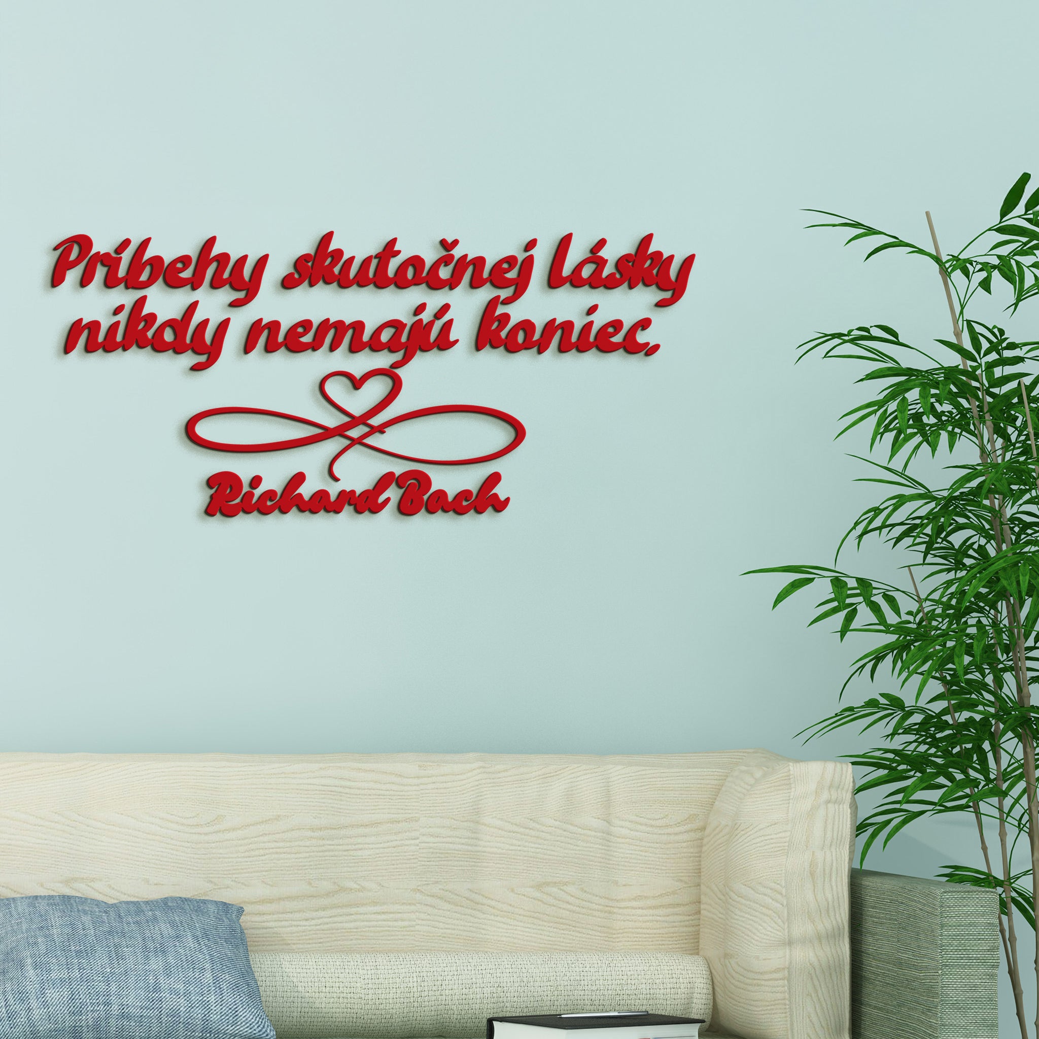 Drevený citát Príbehy skutočnej lásky