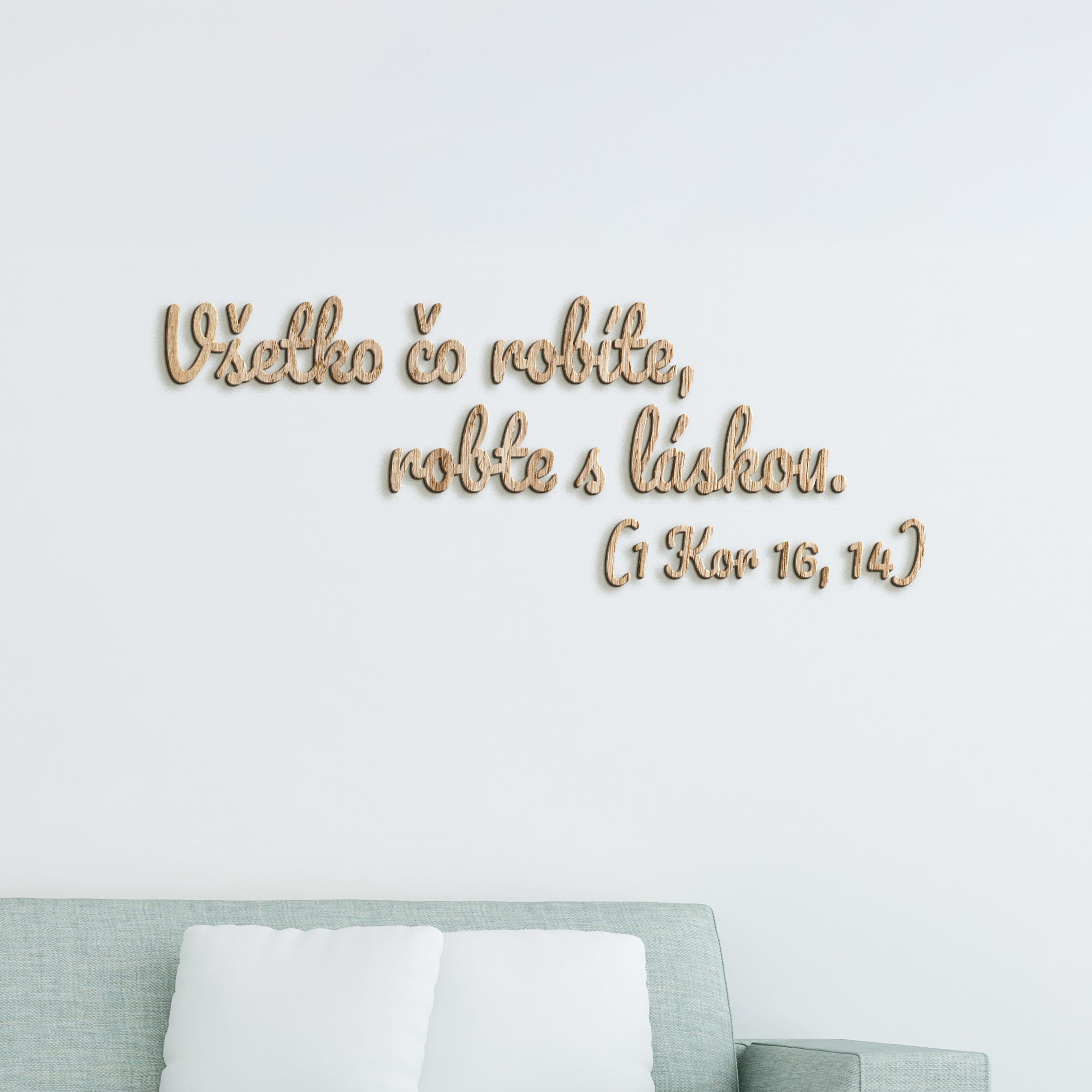 Drevený citát Všetko čo robíte, robte s láskou