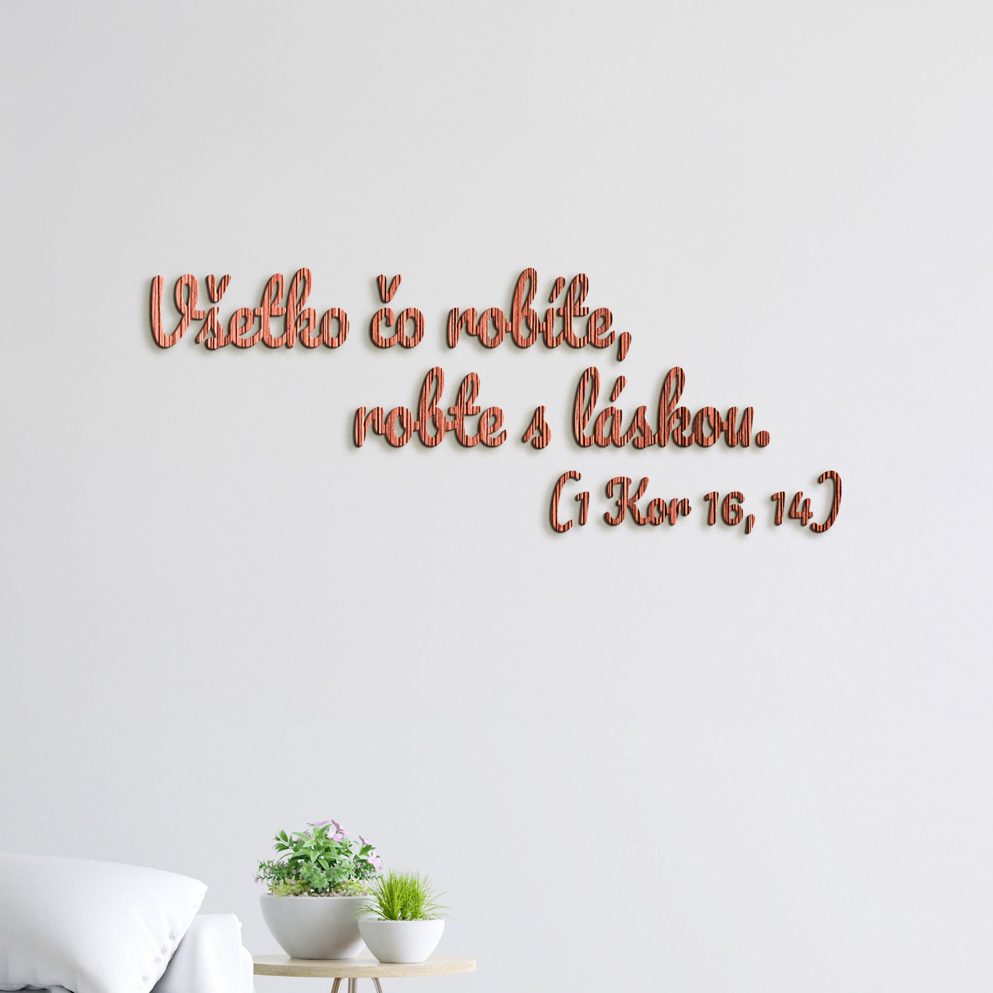 Drevený citát Všetko čo robíte, robte s láskou