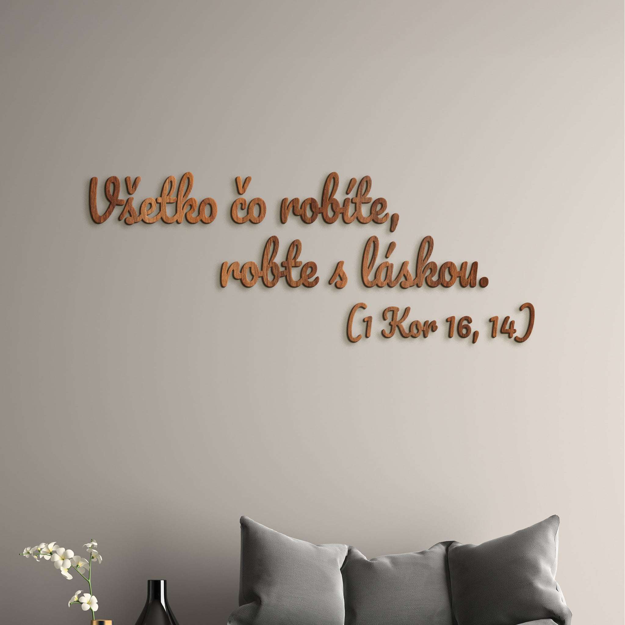 Drevený citát Všetko čo robíte, robte s láskou
