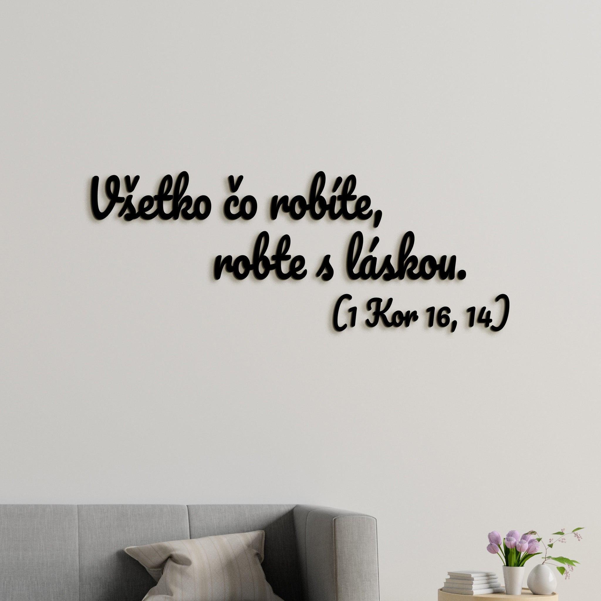 Drevený citát Všetko čo robíte, robte s láskou