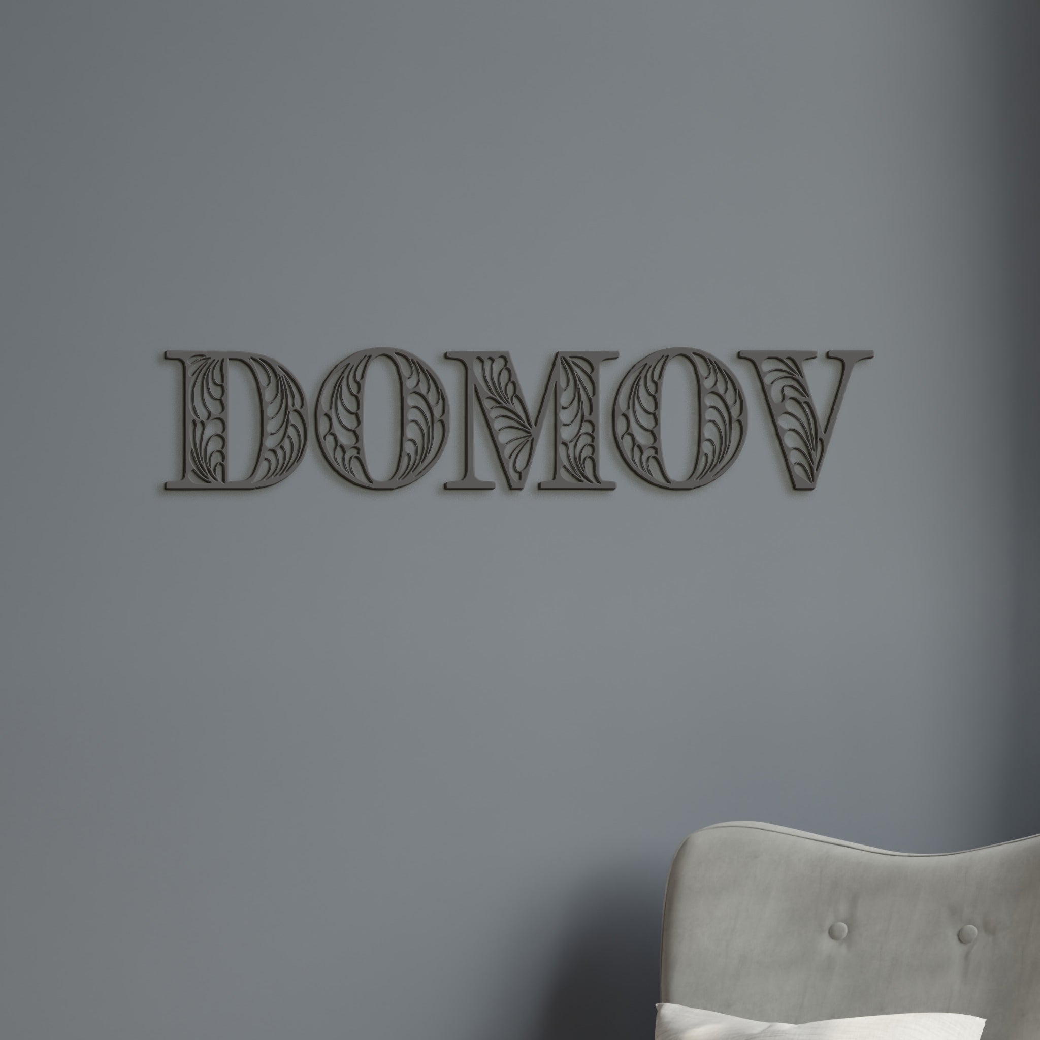 Drevený nápis DOMOV
