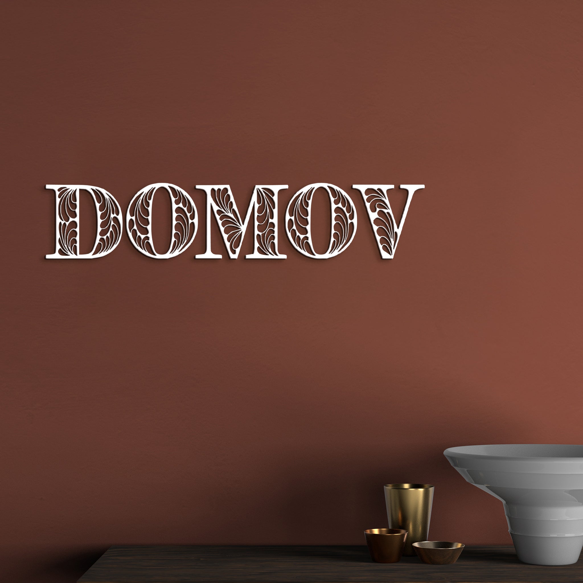 Drevený nápis DOMOV
