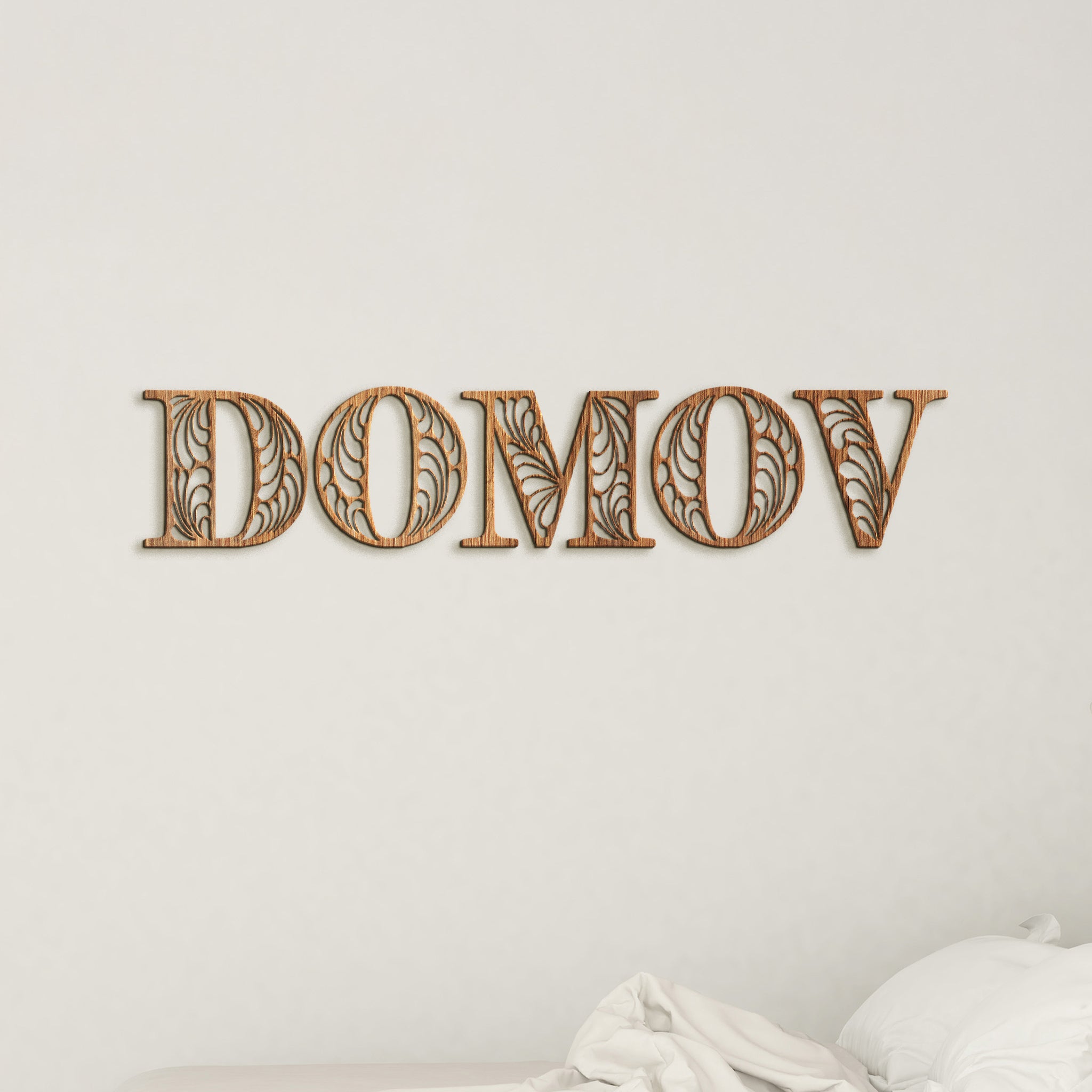 Drevený nápis DOMOV