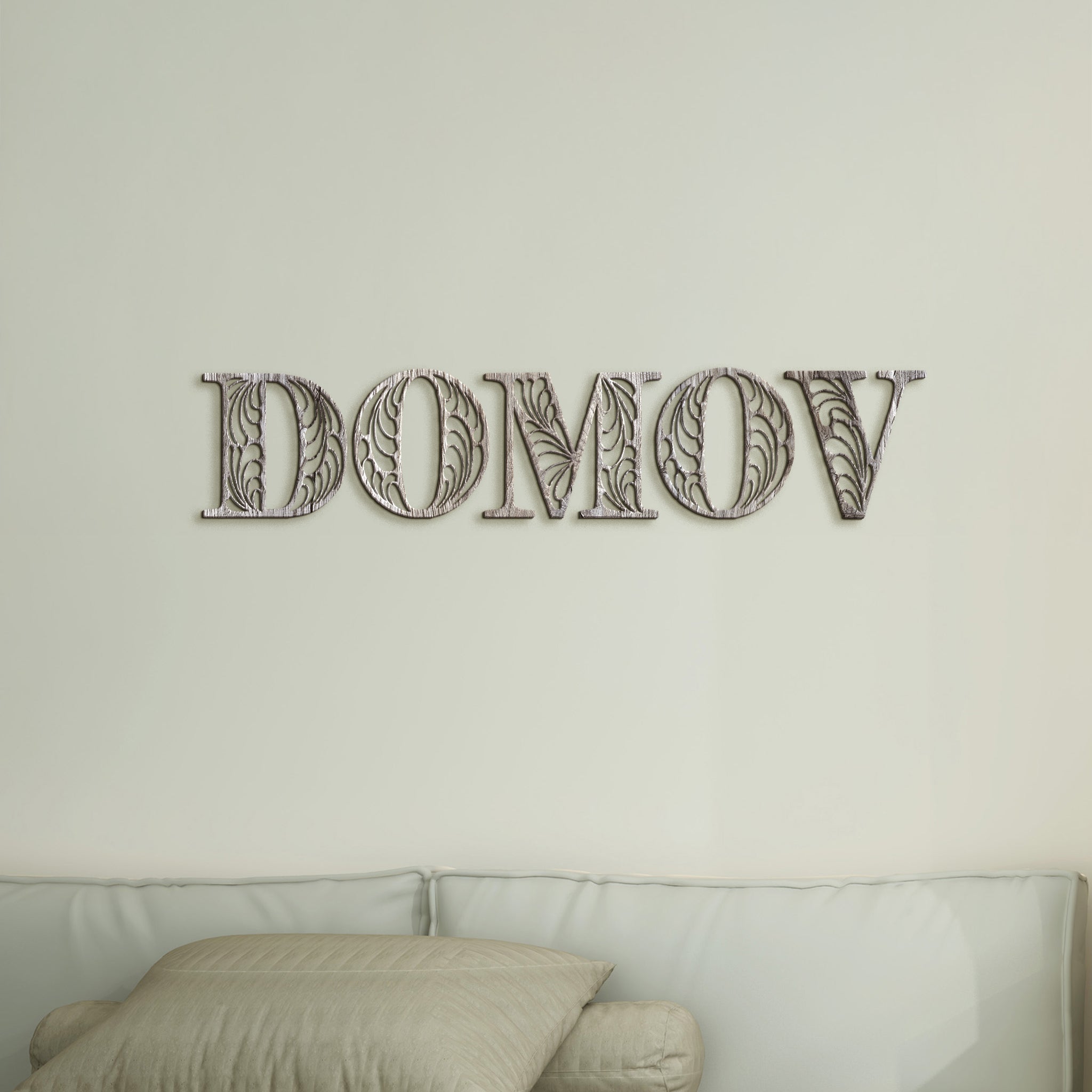 Drevený nápis DOMOV