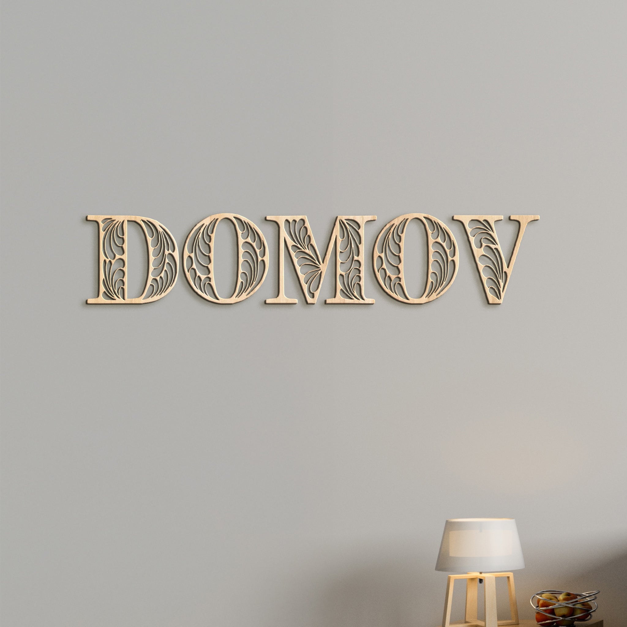 Drevený nápis DOMOV
