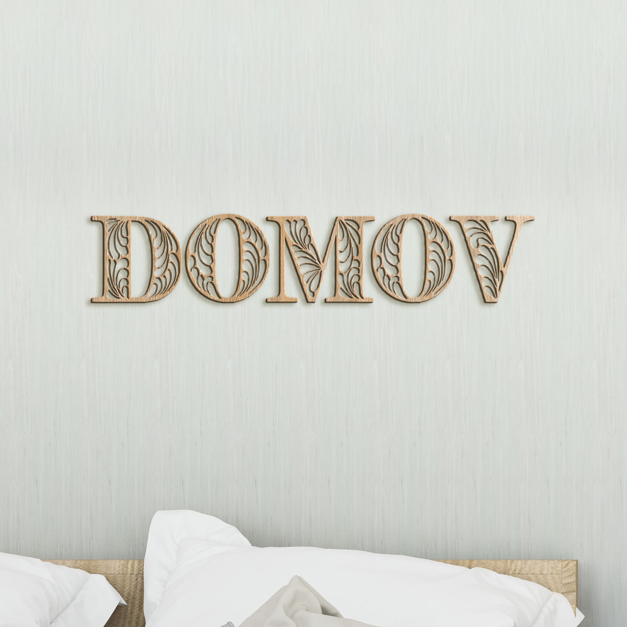 Drevený nápis DOMOV