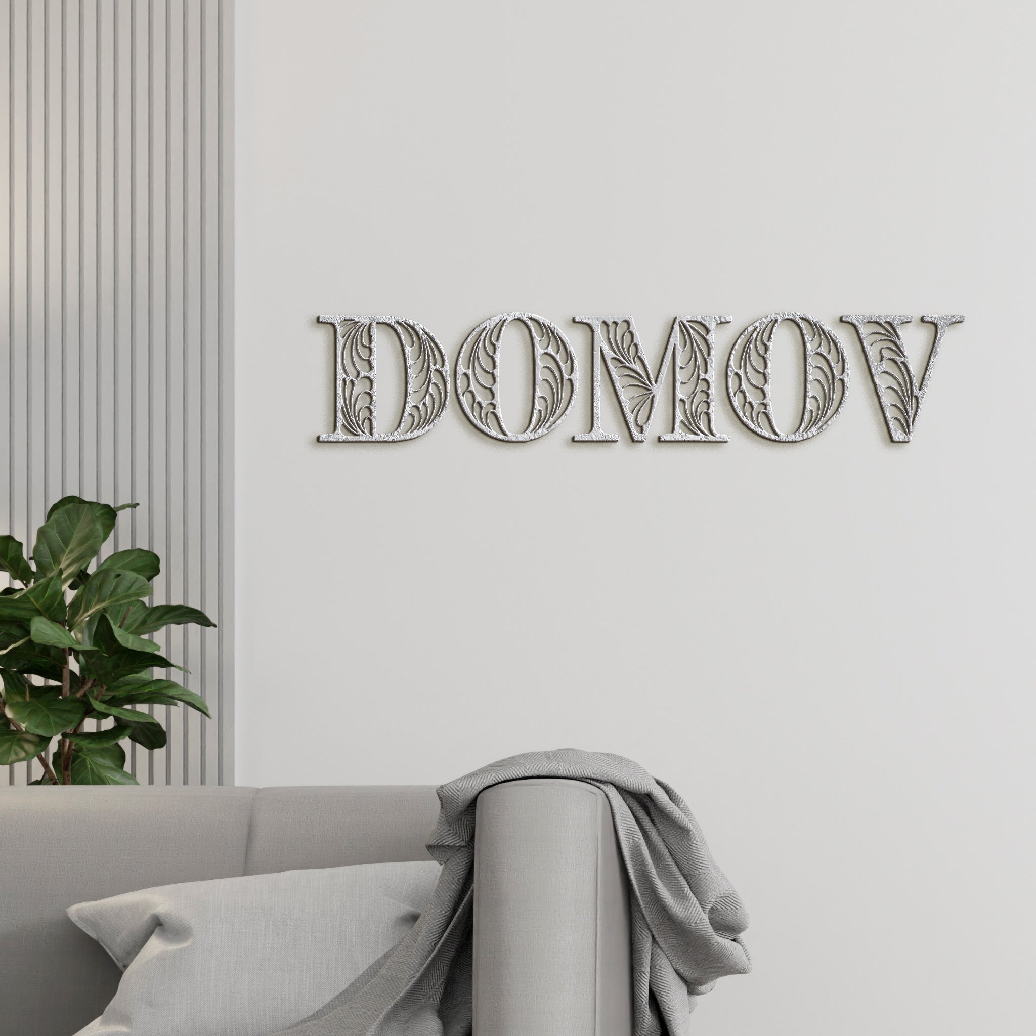 Drevený nápis DOMOV