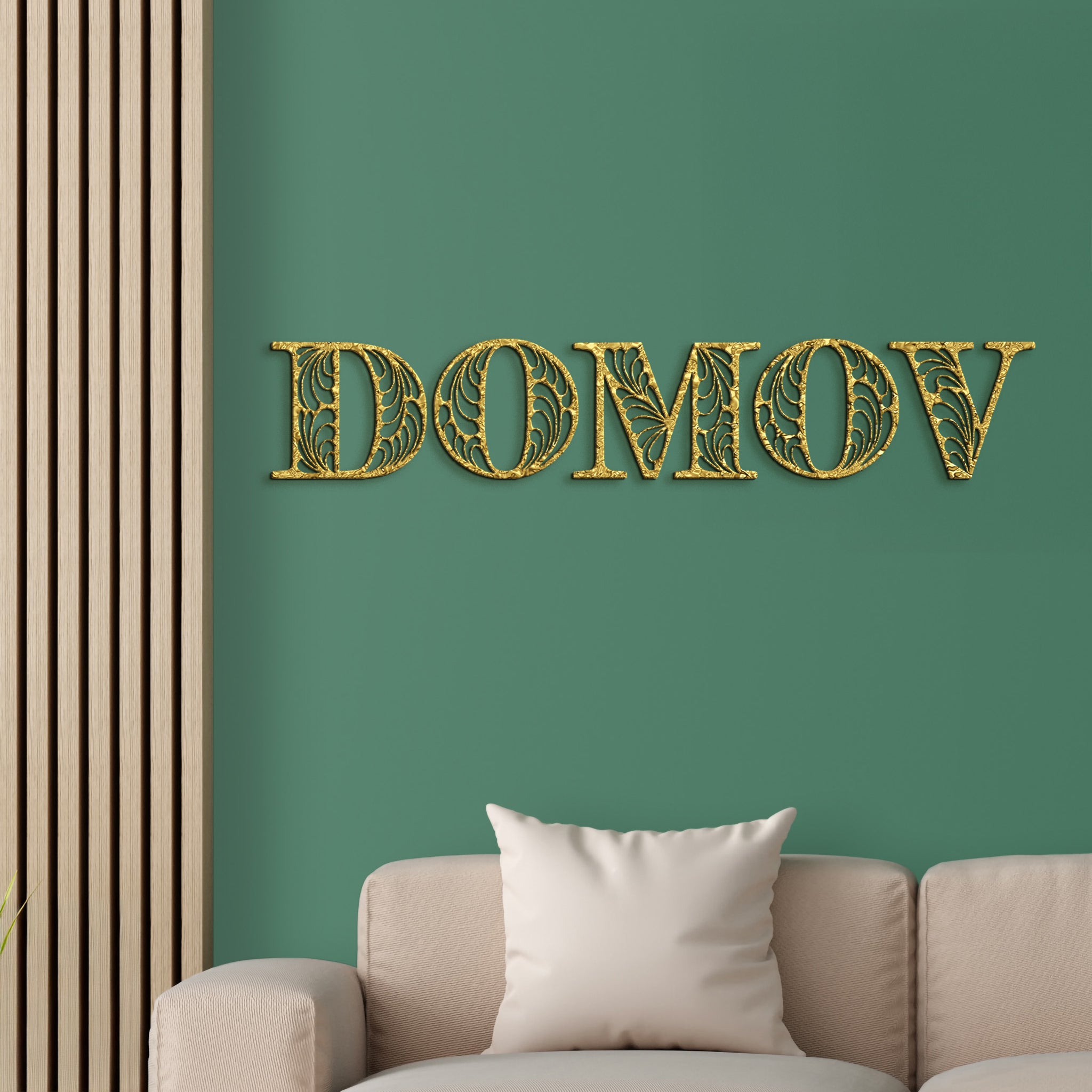 Drevený nápis DOMOV