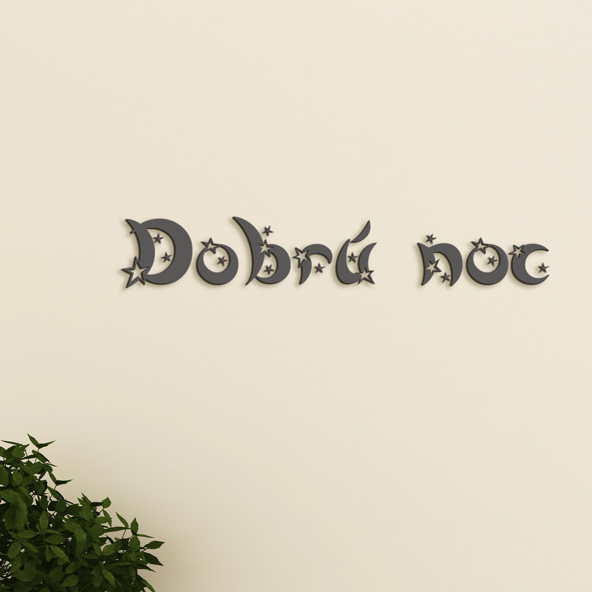 Drevený nápis Dobrú noc