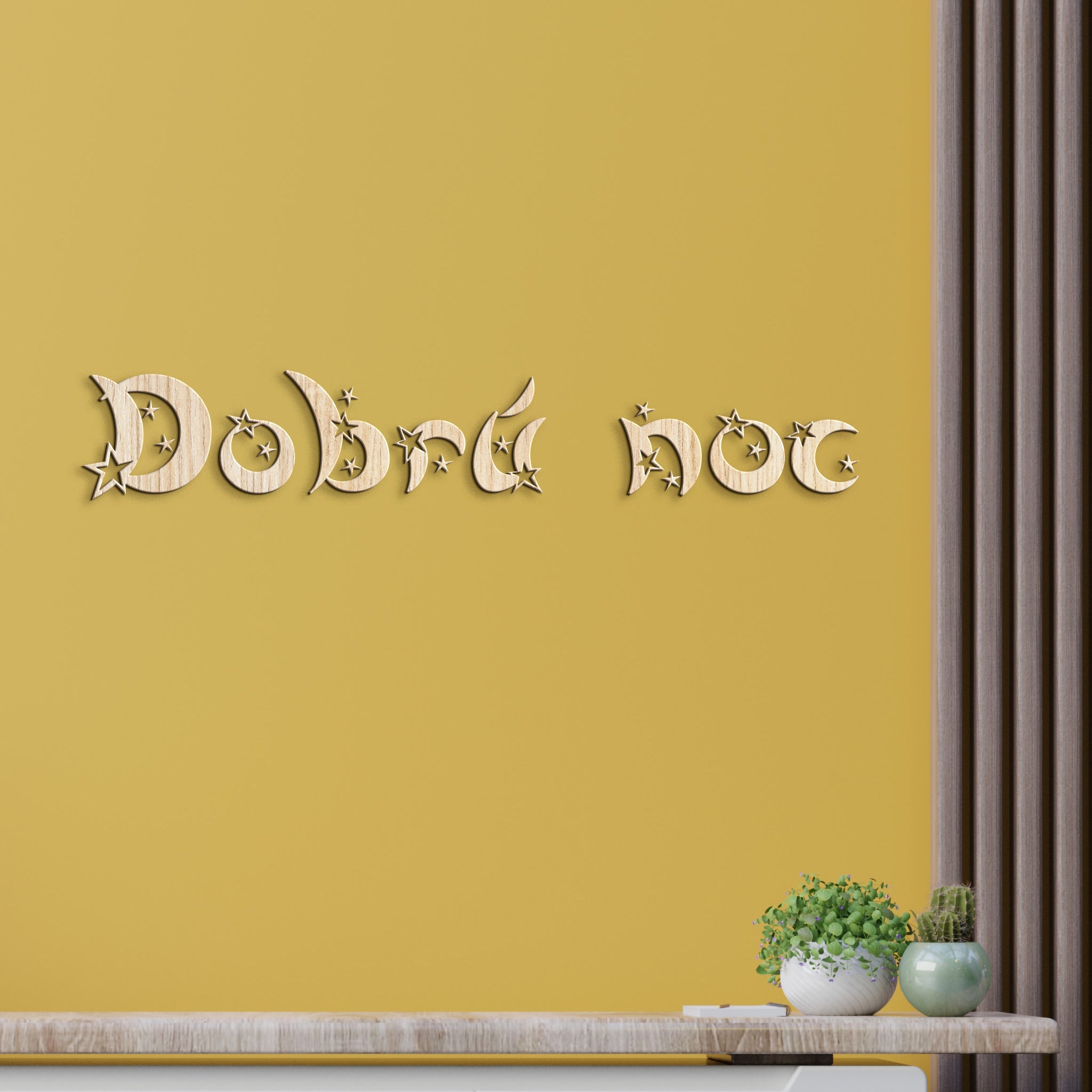 Drevený nápis Dobrú noc
