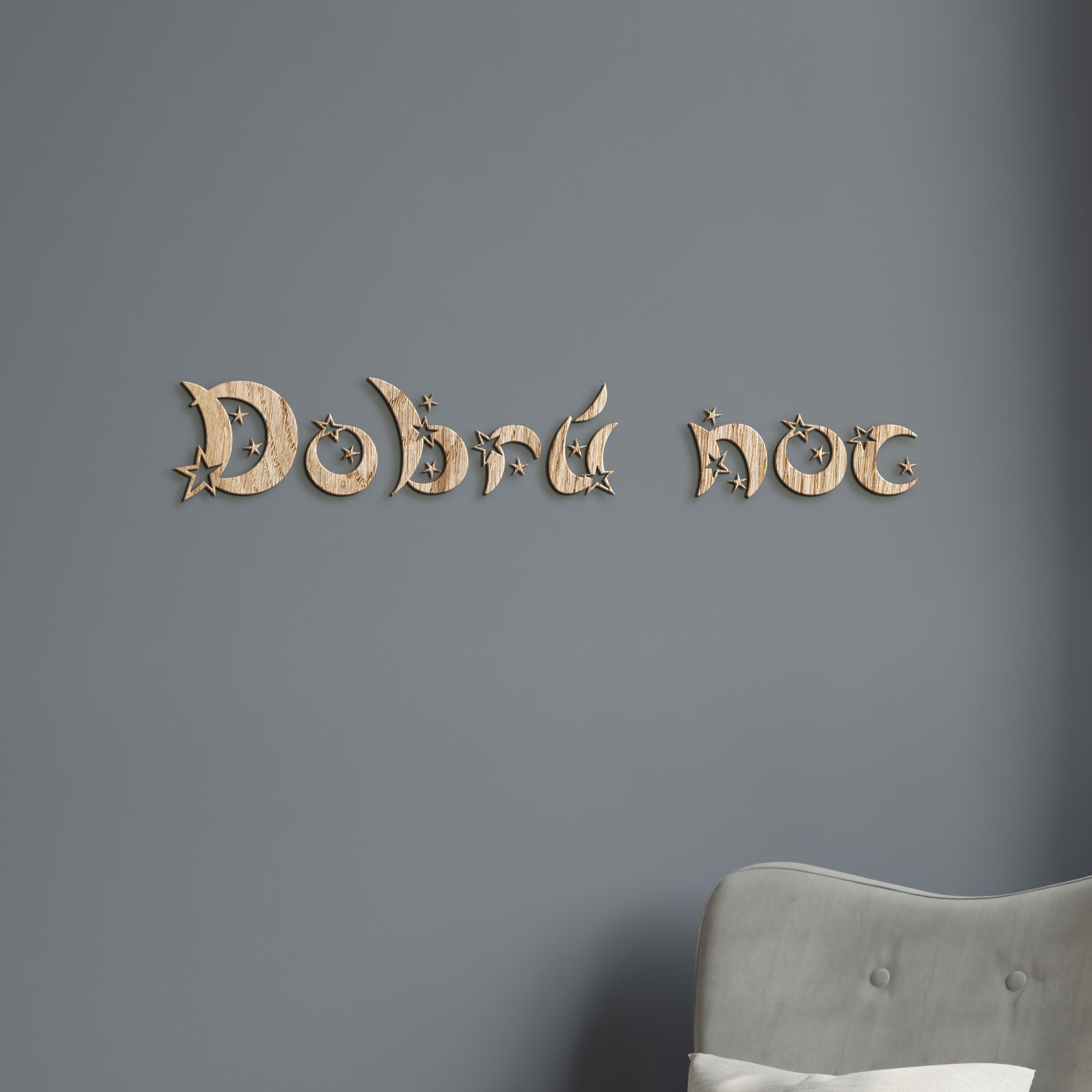 Drevený nápis Dobrú noc
