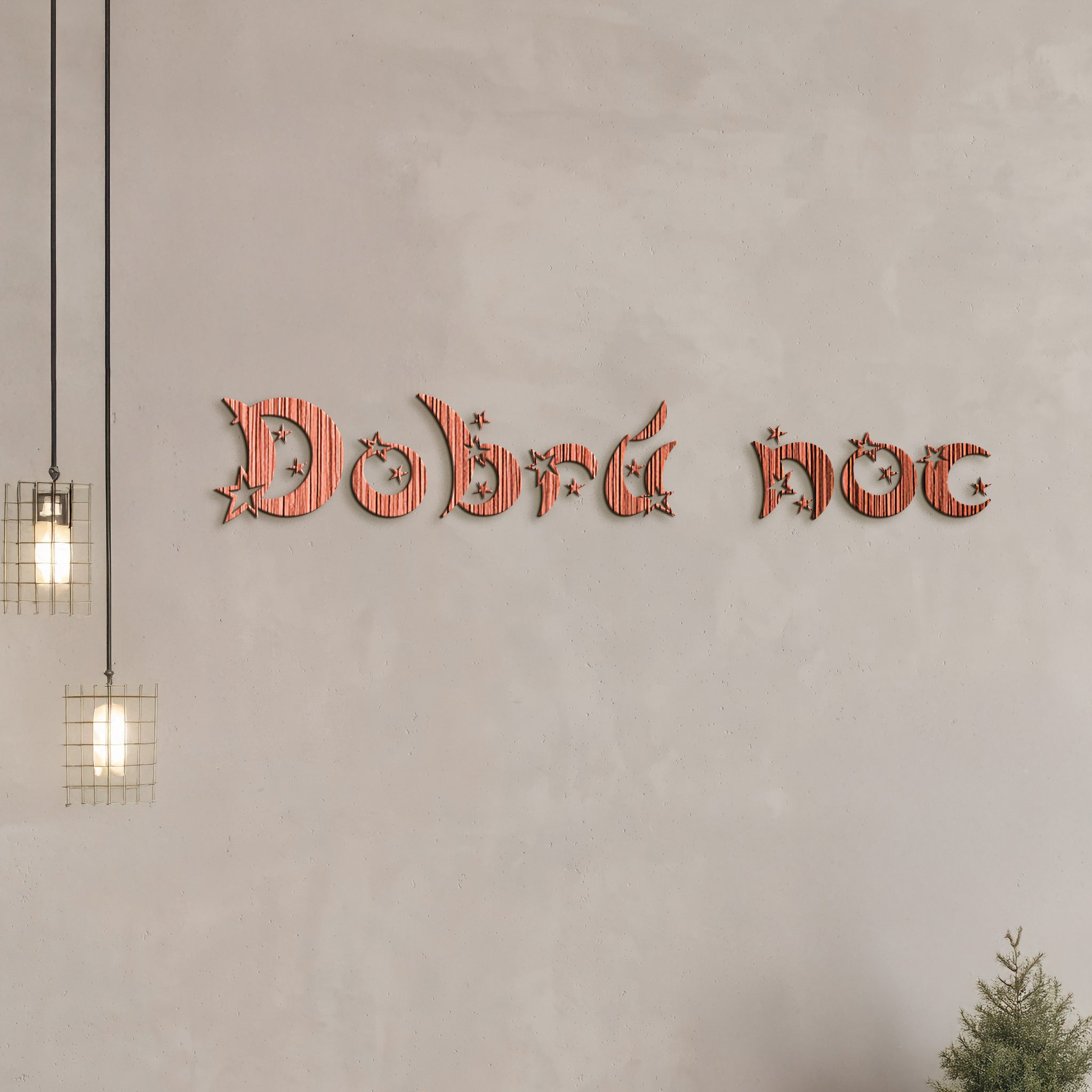 Drevený nápis Dobrú noc