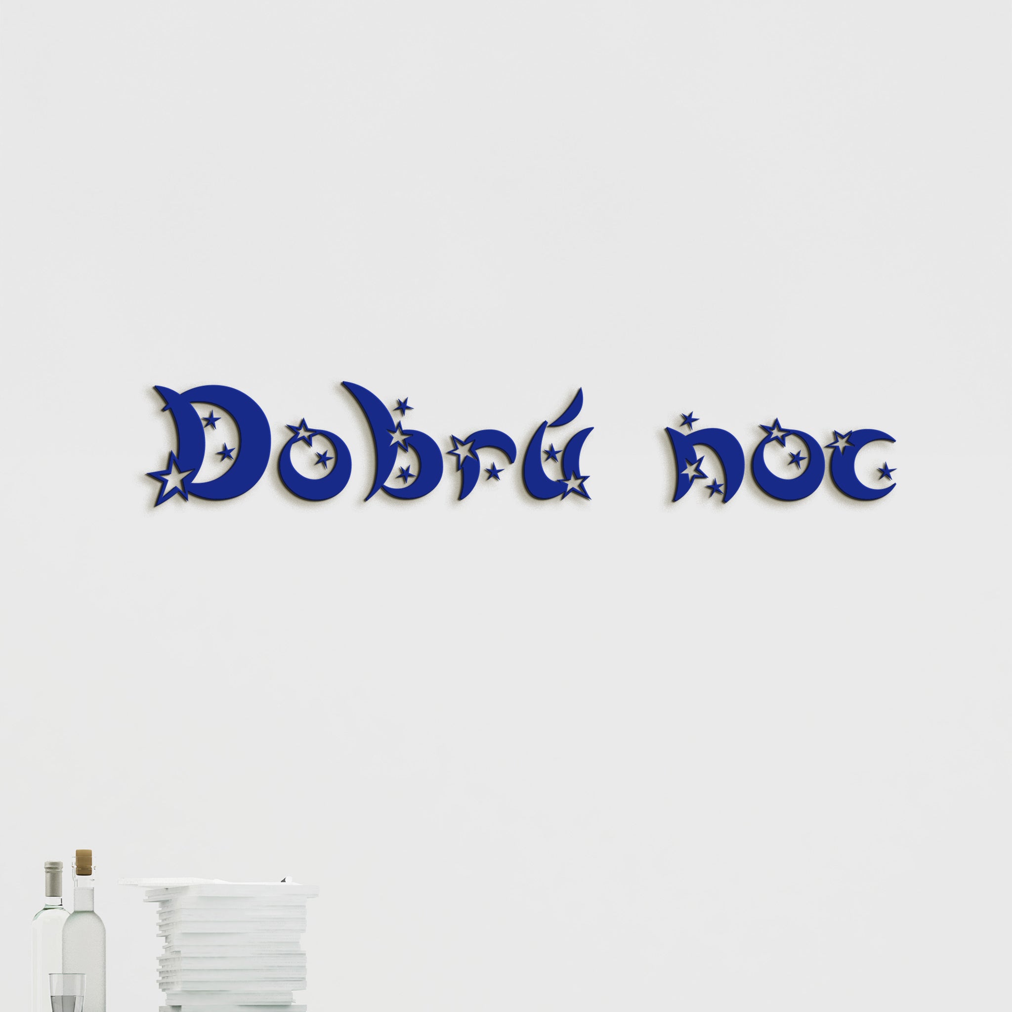 Drevený nápis Dobrú noc