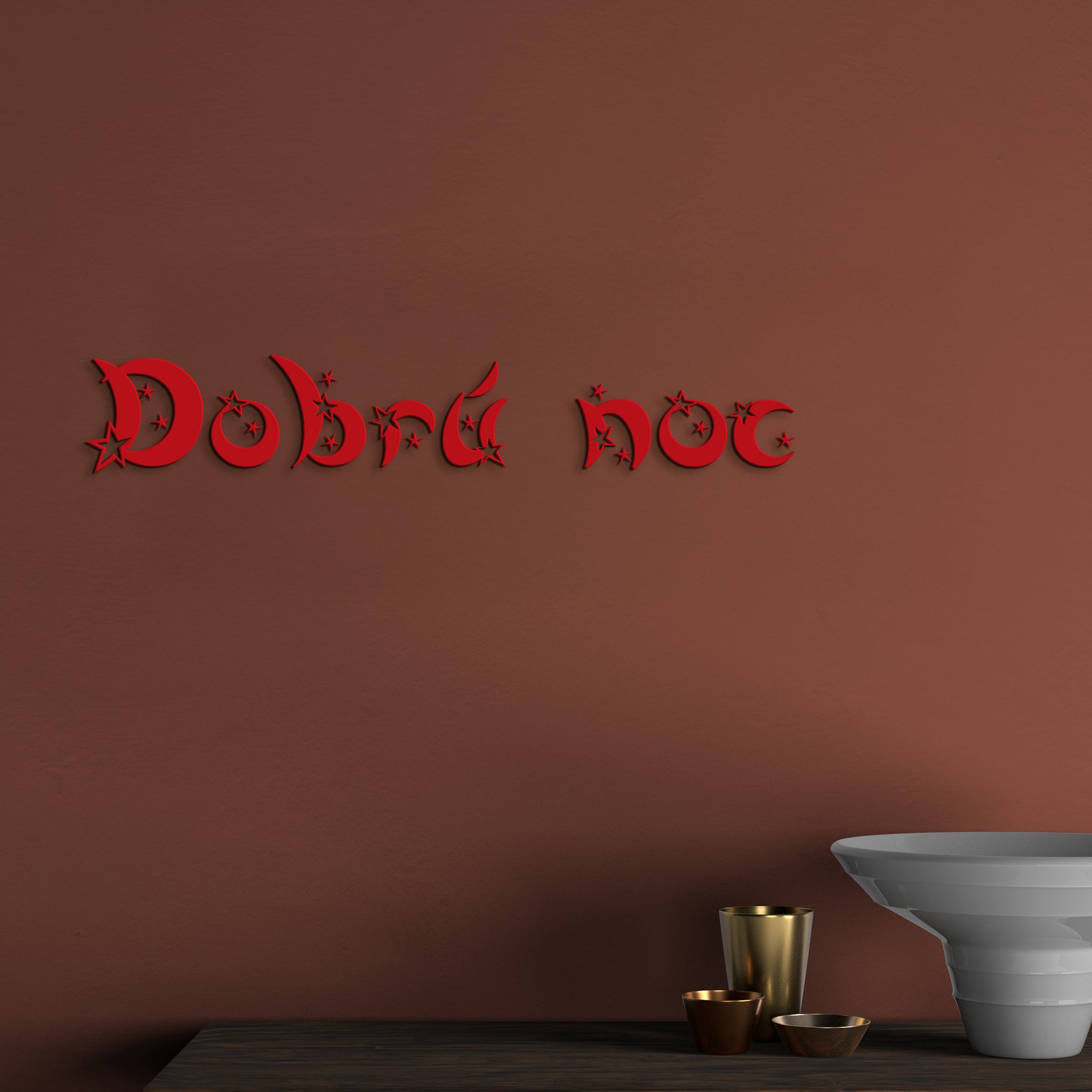 Drevený nápis Dobrú noc