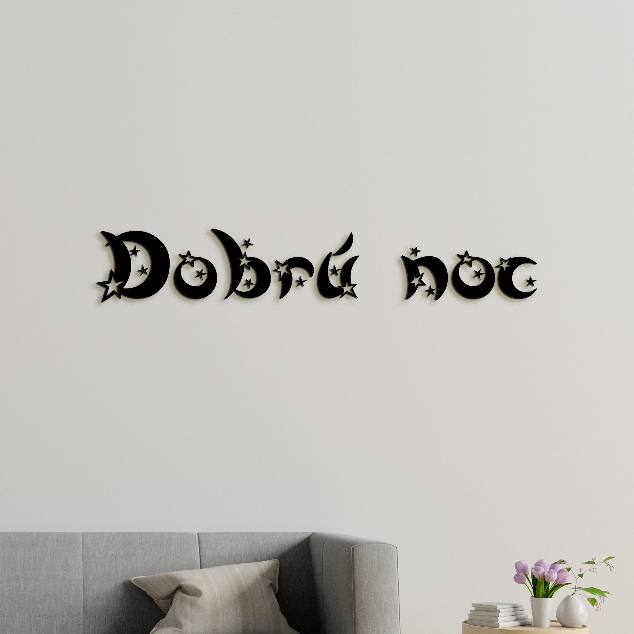 Drevený nápis Dobrú noc