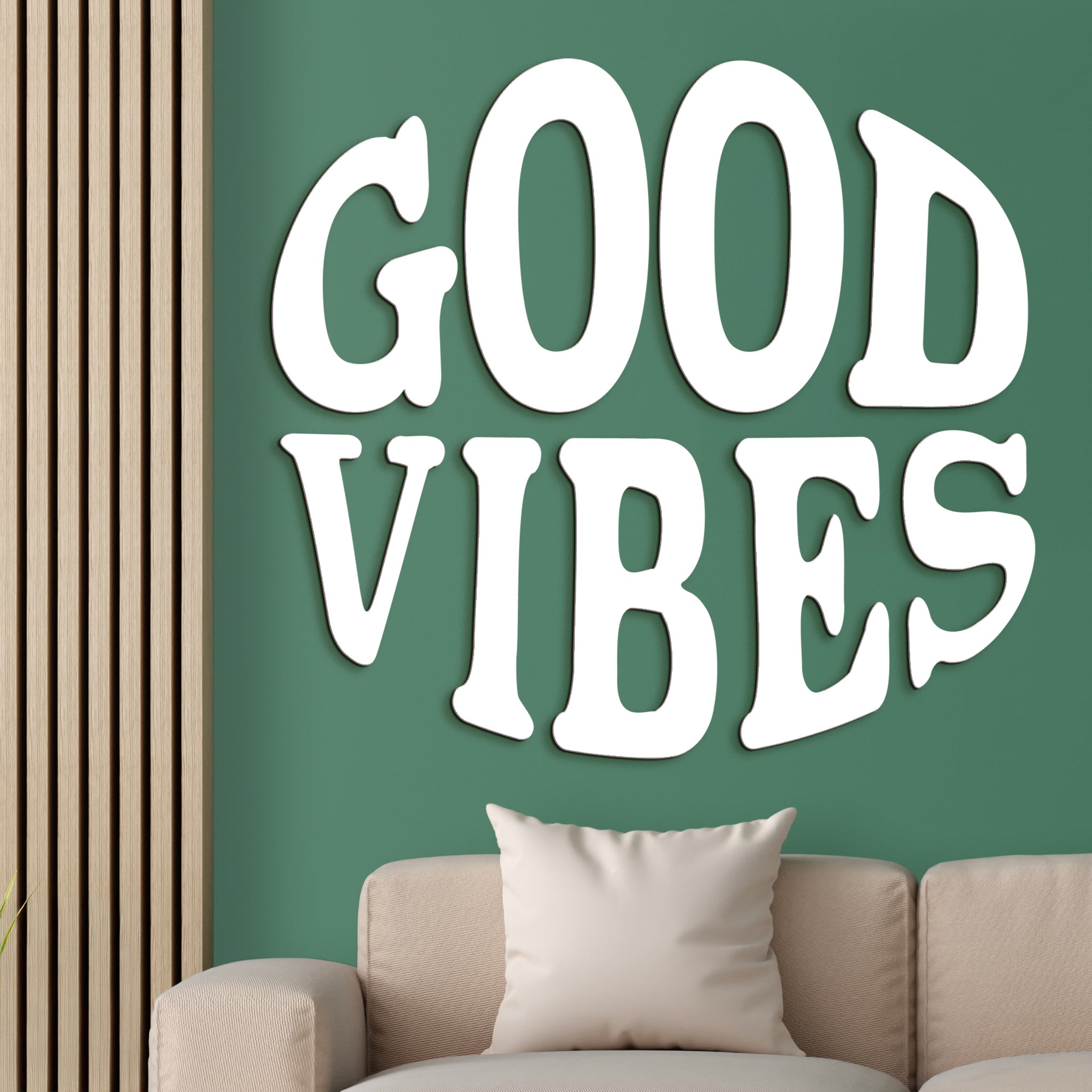 Drevený nápis GOOD VIBES