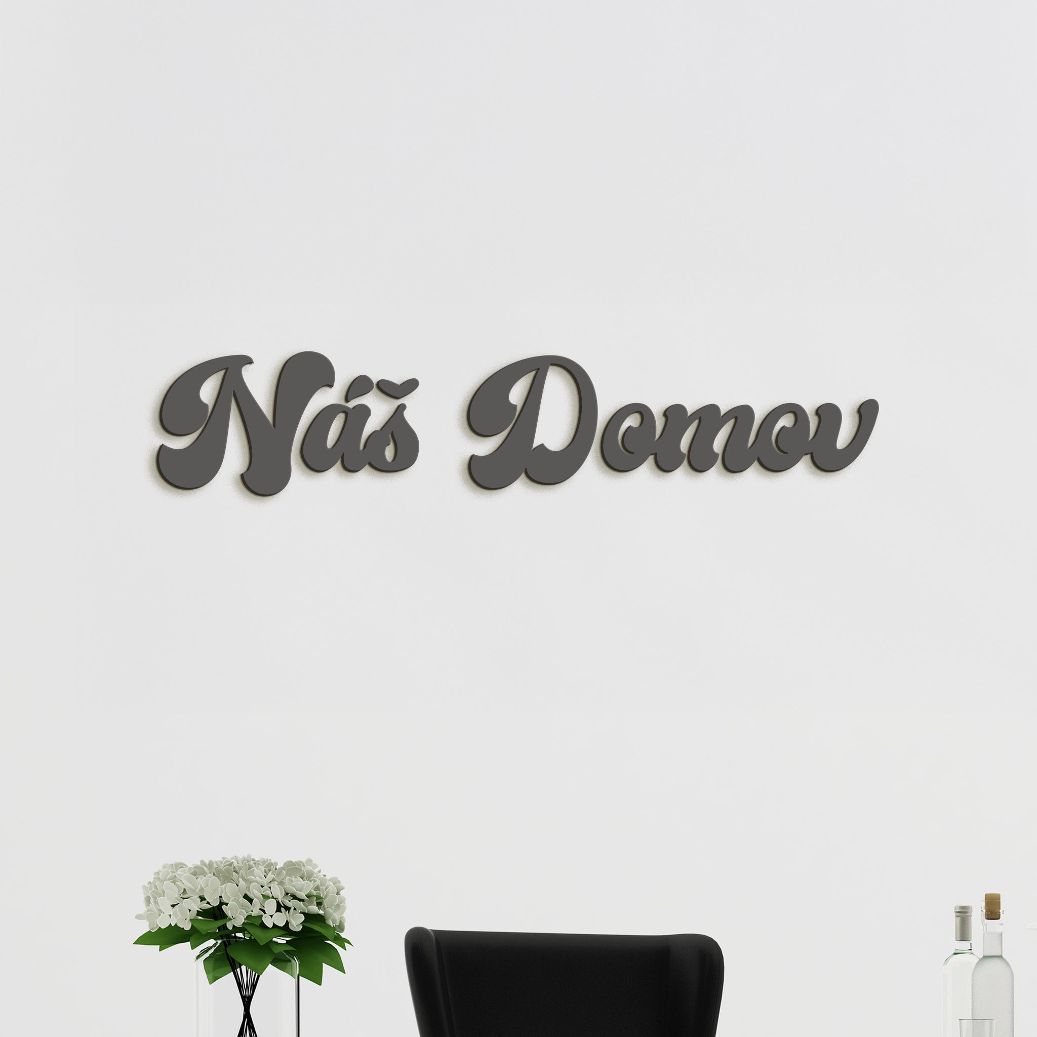 Drevený nápis Náš domov