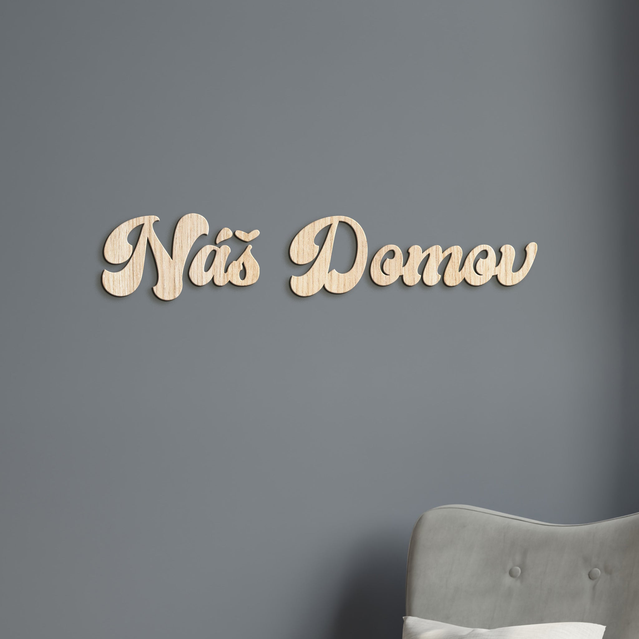 Drevený nápis Náš domov