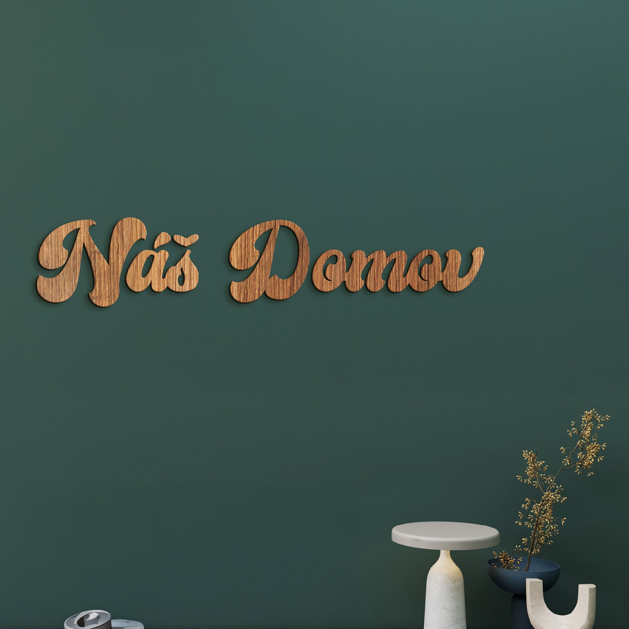 Drevený nápis Náš domov