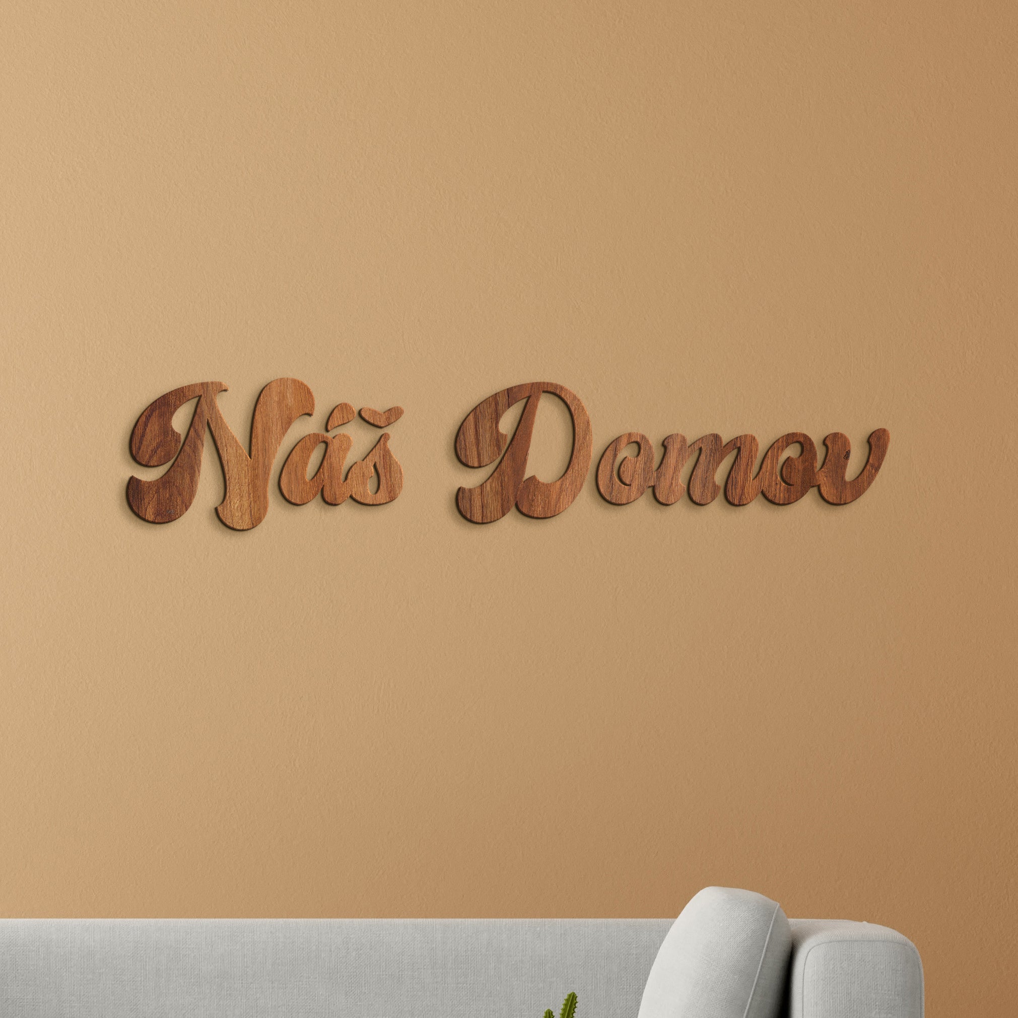 Drevený nápis Náš domov