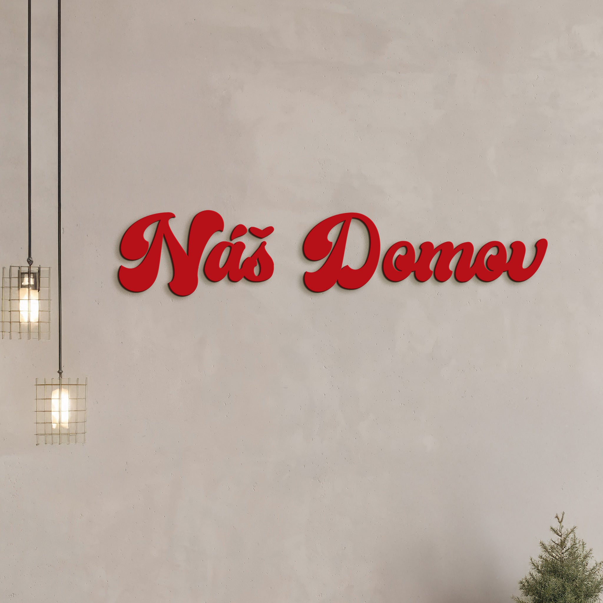 Drevený nápis Náš domov