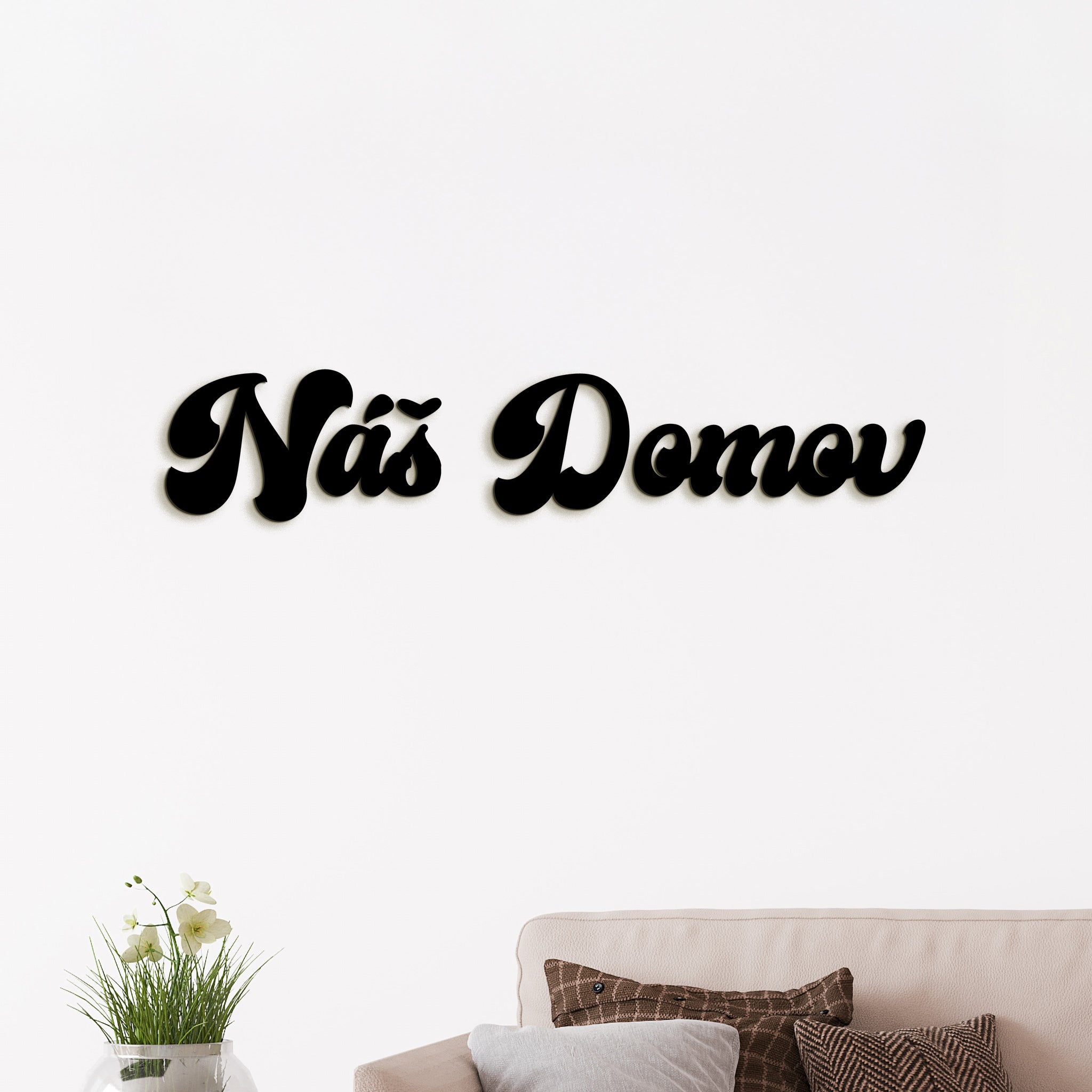 Drevený nápis Náš domov