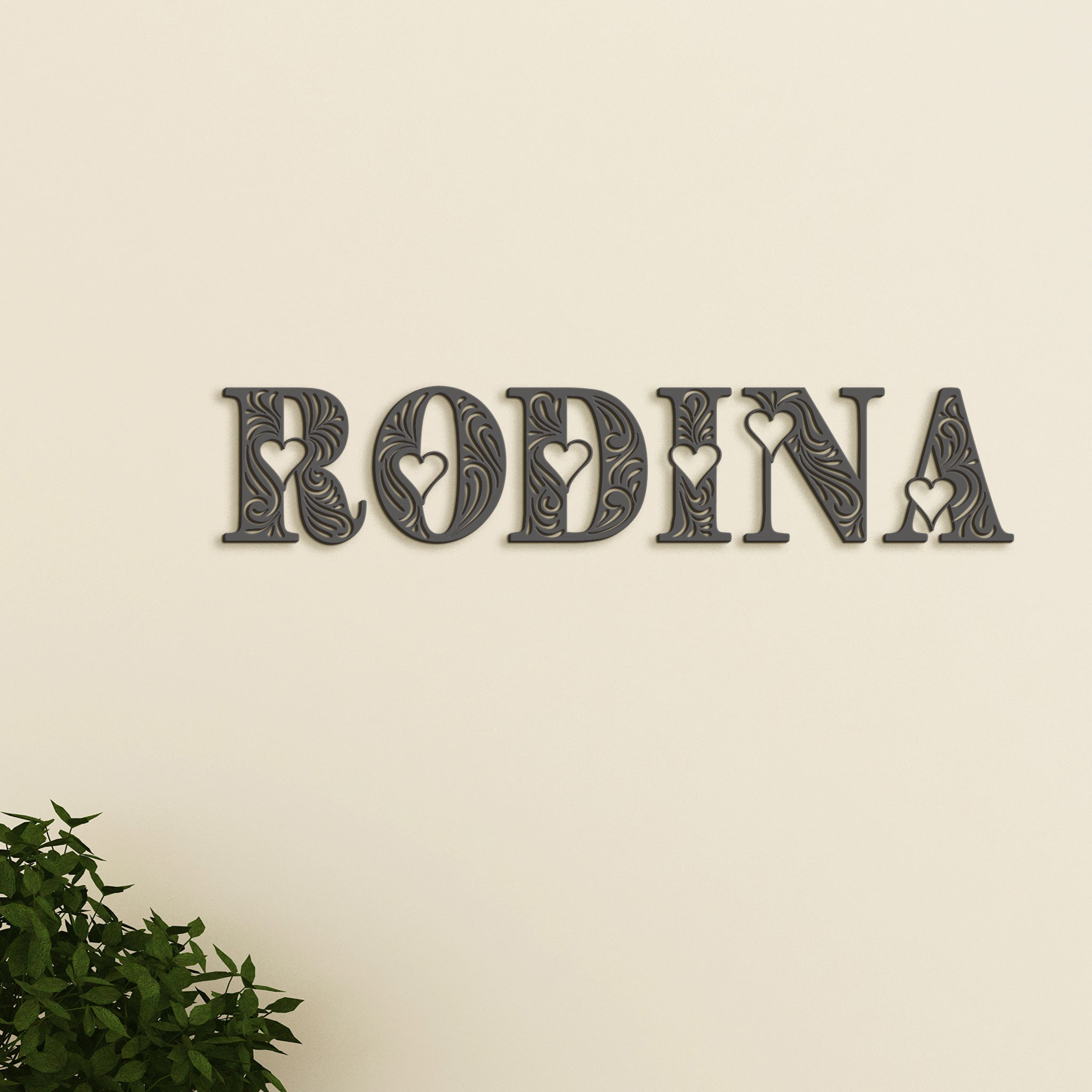 Drevený nápis RODINA