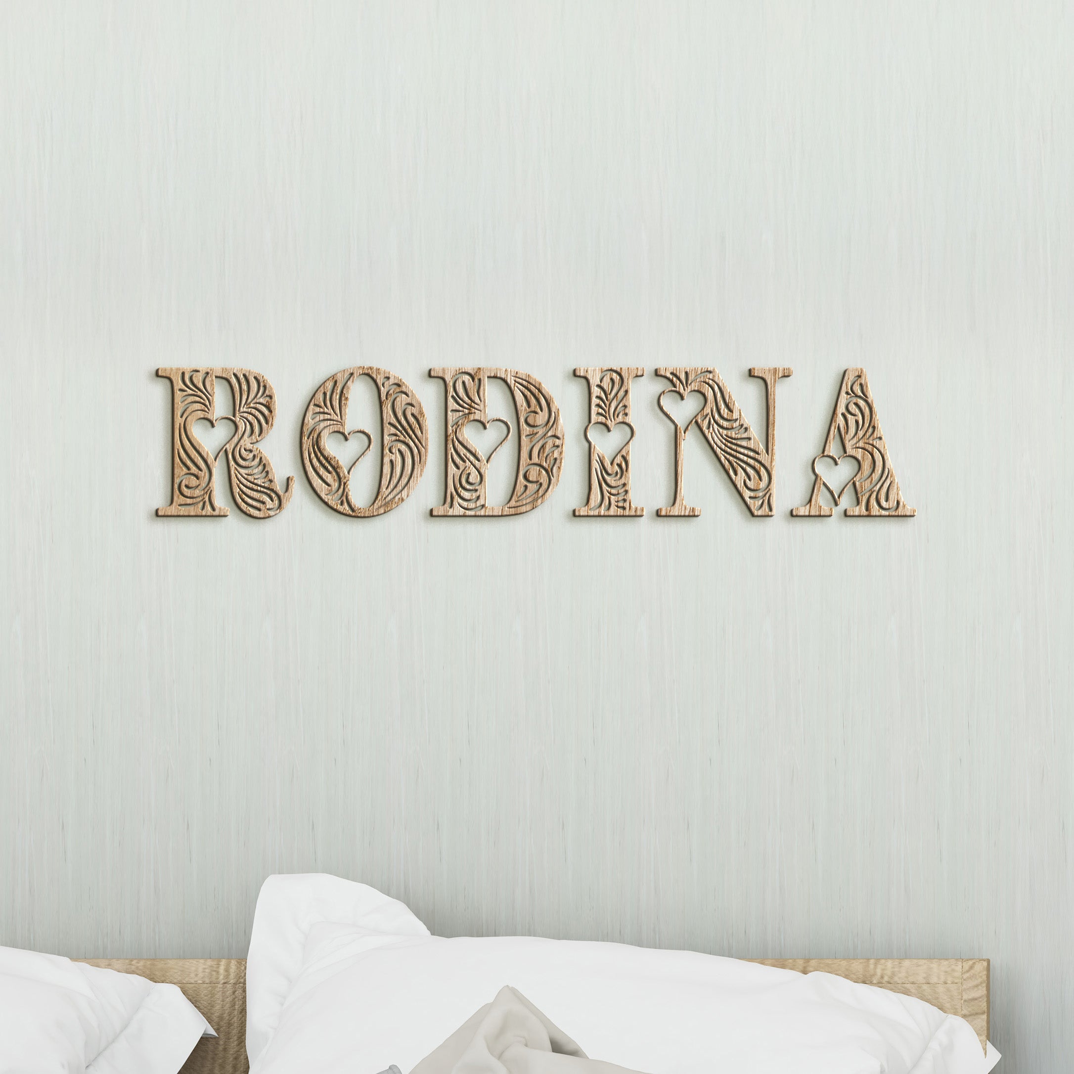 Drevený nápis RODINA