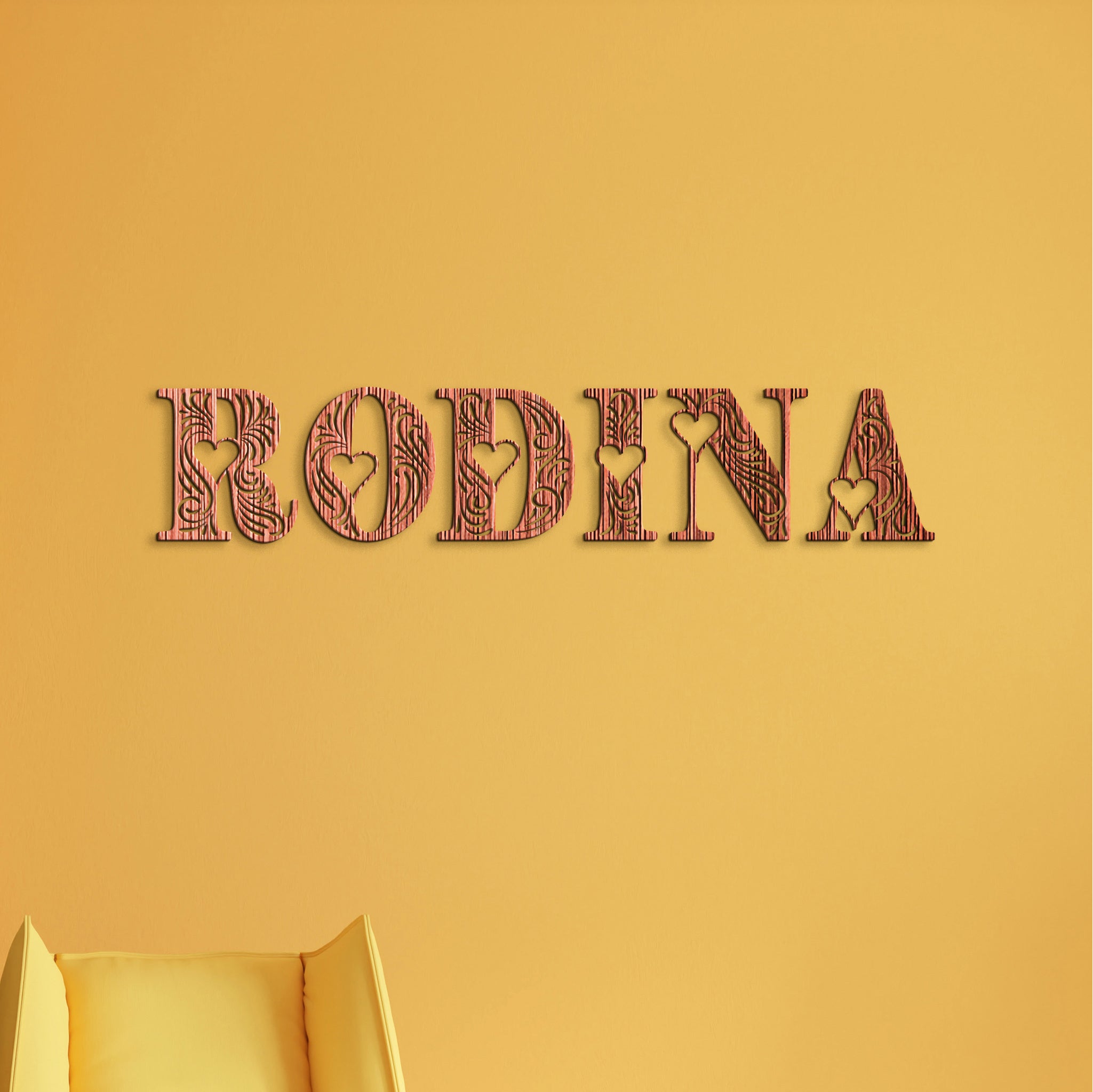 Drevený nápis RODINA