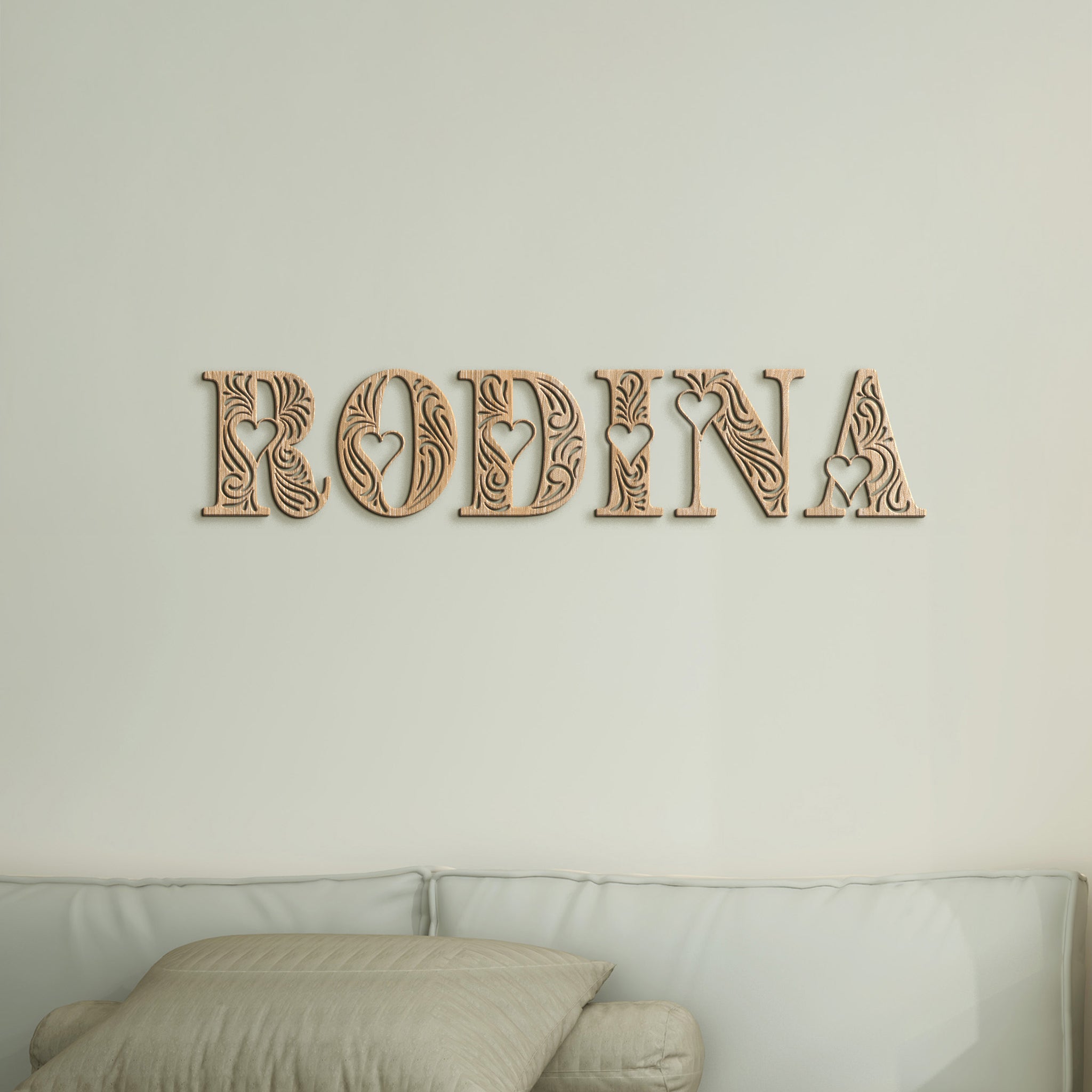 Drevený nápis RODINA