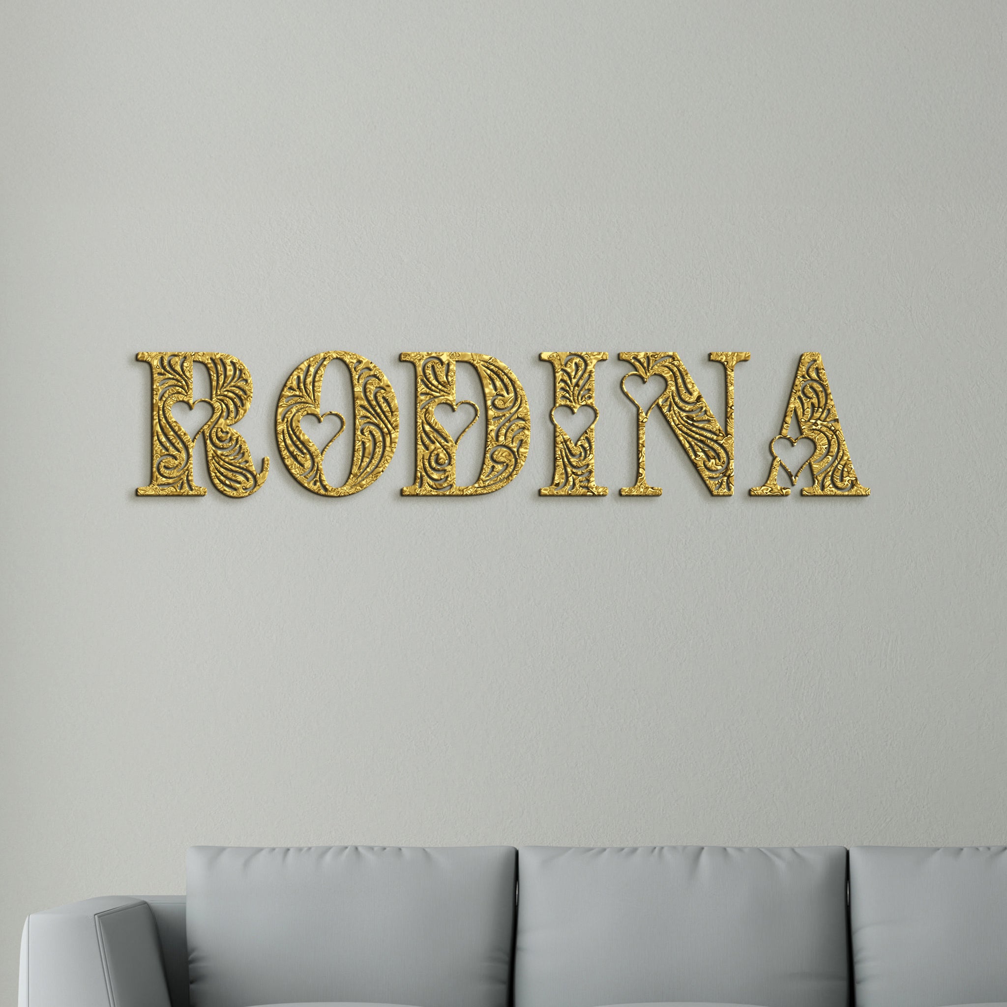 Drevený nápis RODINA