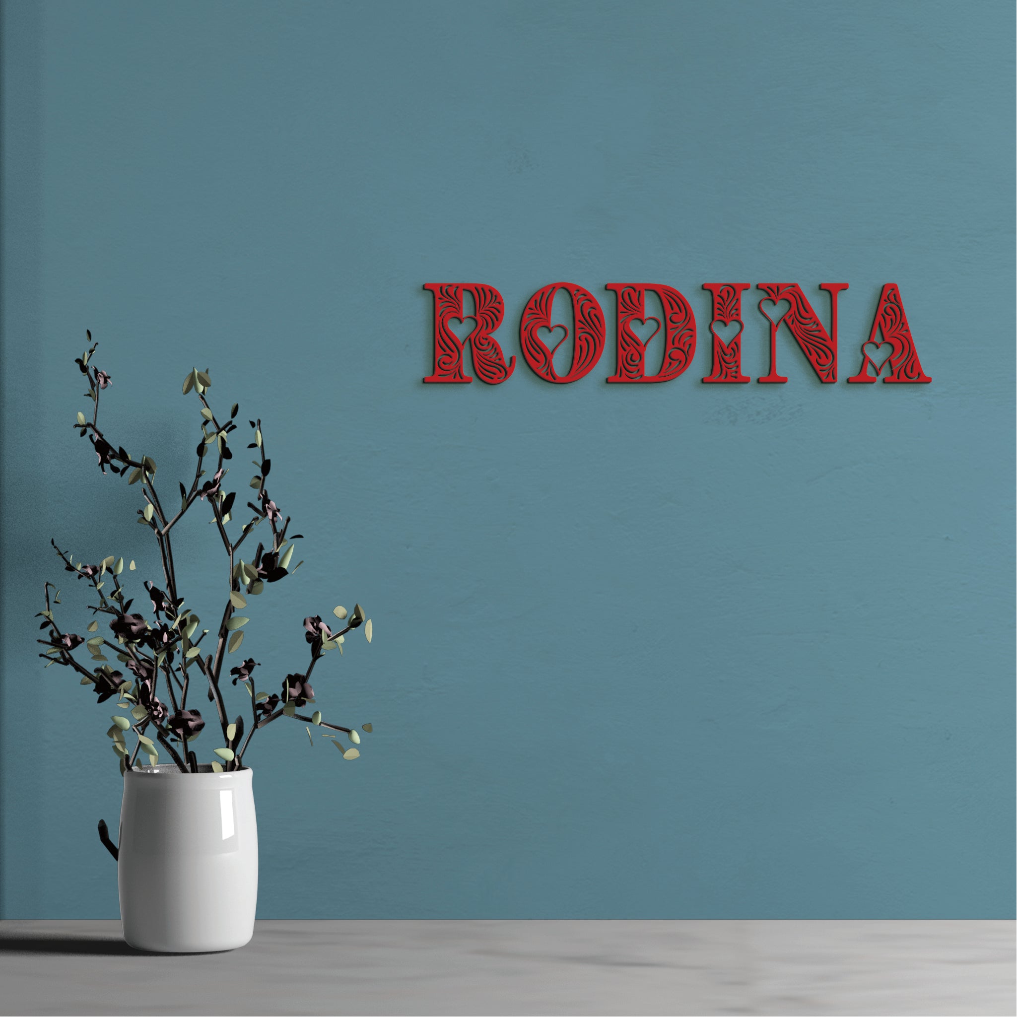 Drevený nápis RODINA
