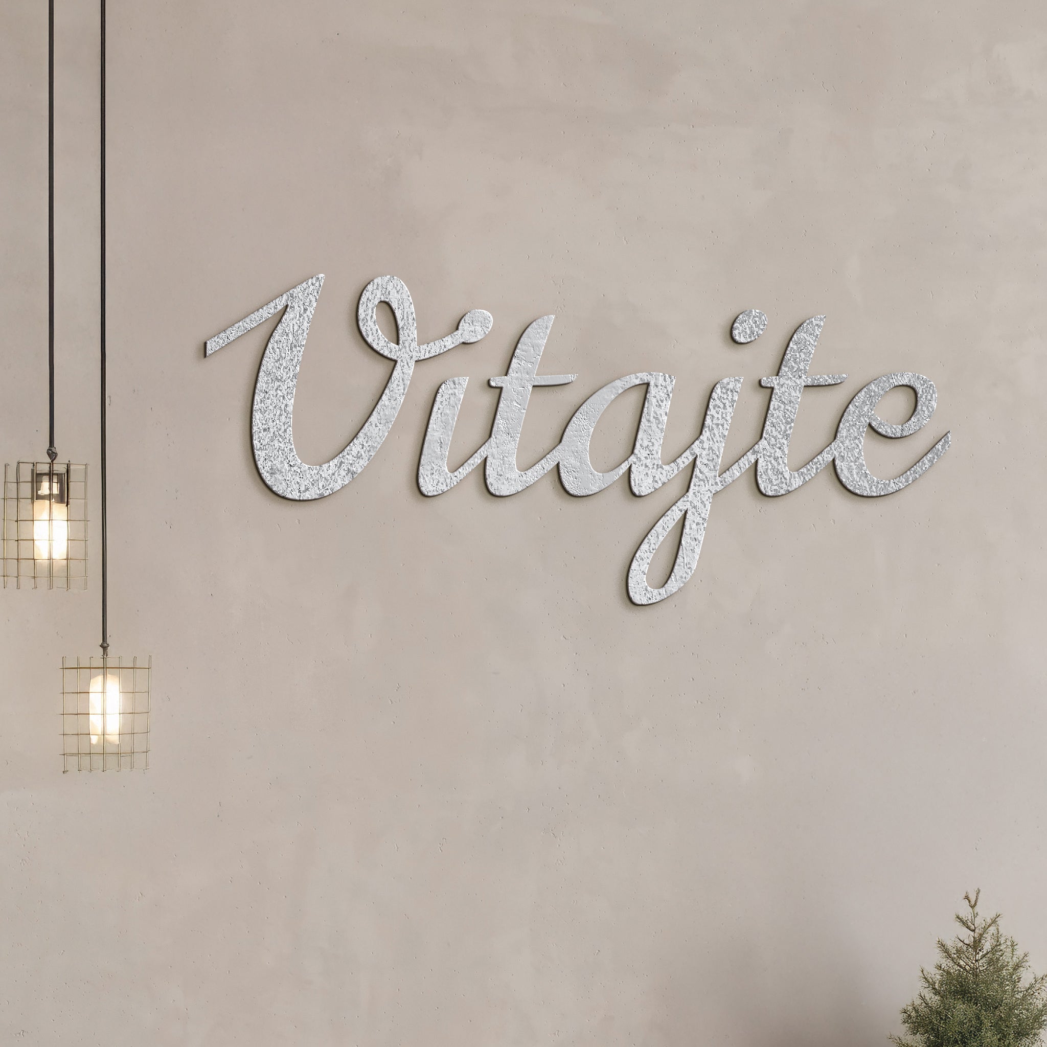 Drevený nápis na stenu Vitajte