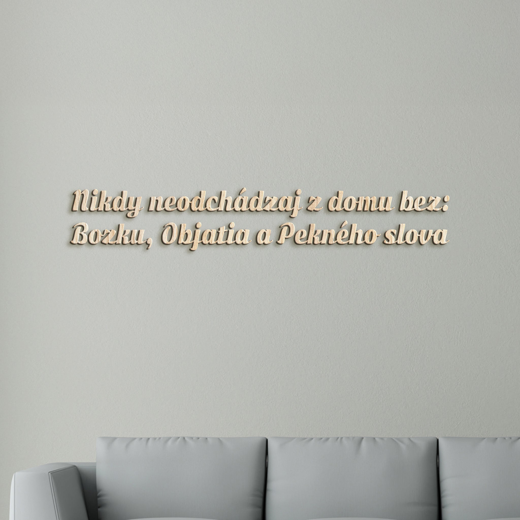 Drevený nápis pravidlá rodiny