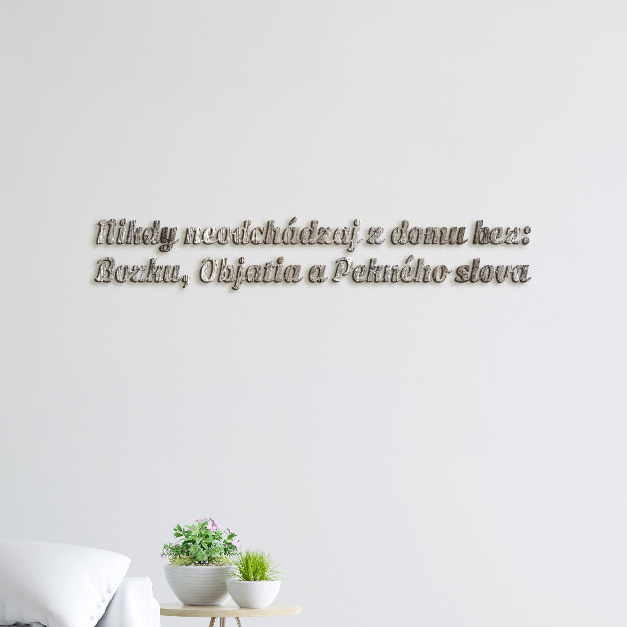 Drevený nápis pravidlá rodiny