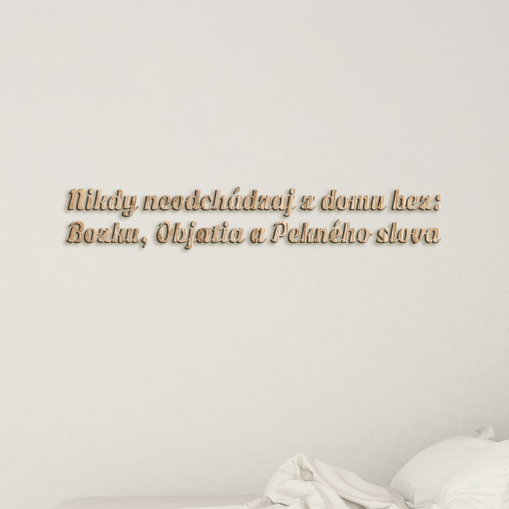 Drevený nápis pravidlá rodiny