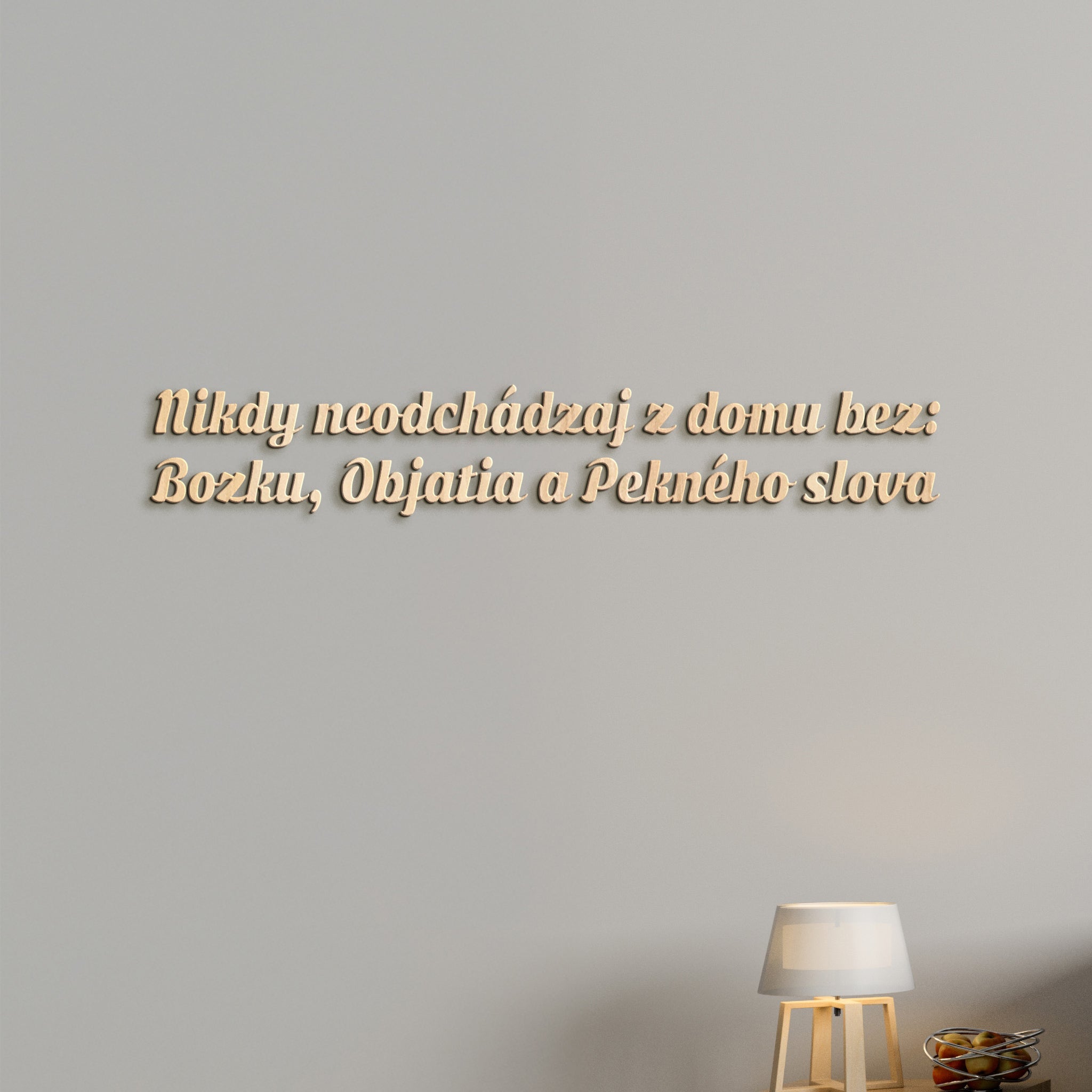 Drevený nápis pravidlá rodiny