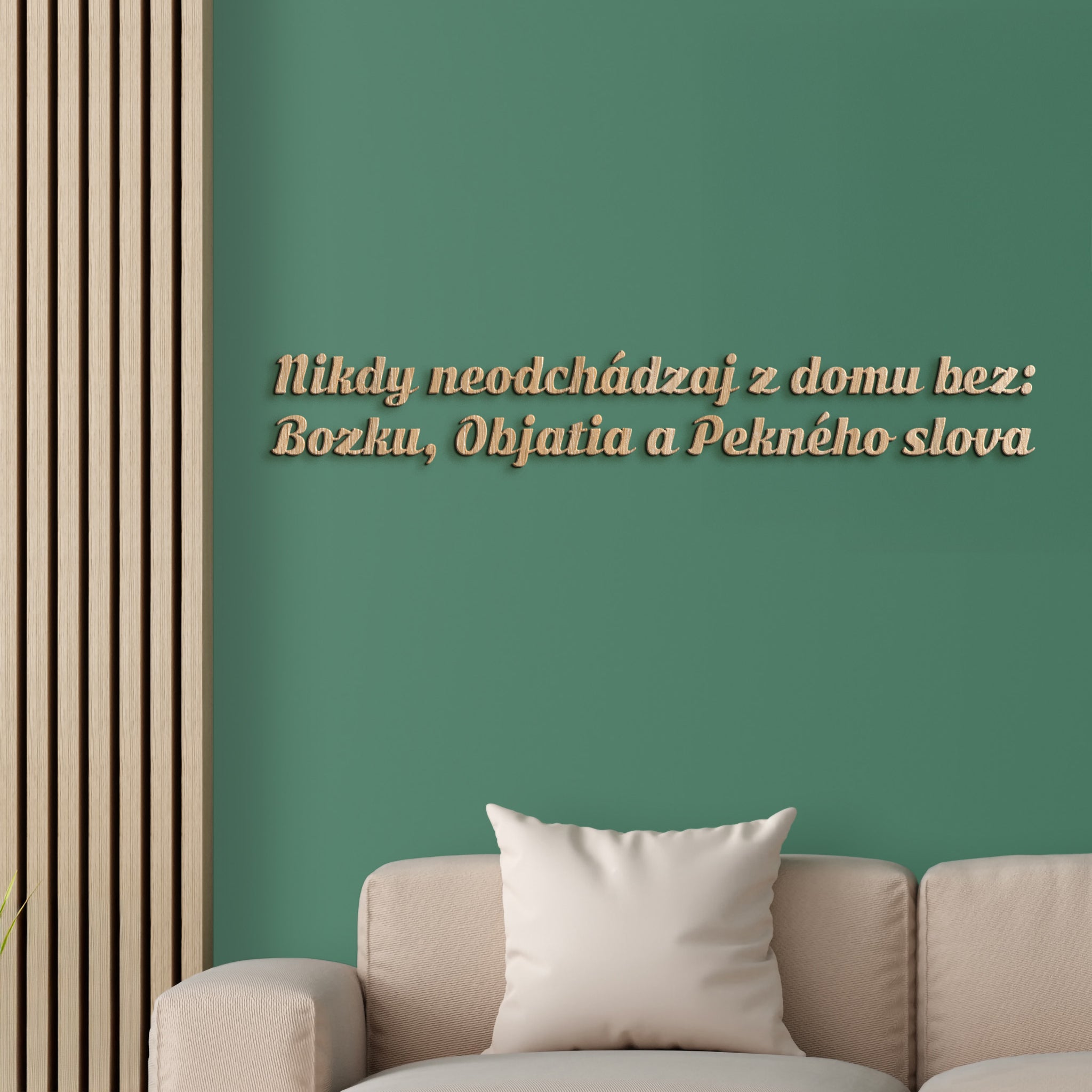 Drevený nápis pravidlá rodiny