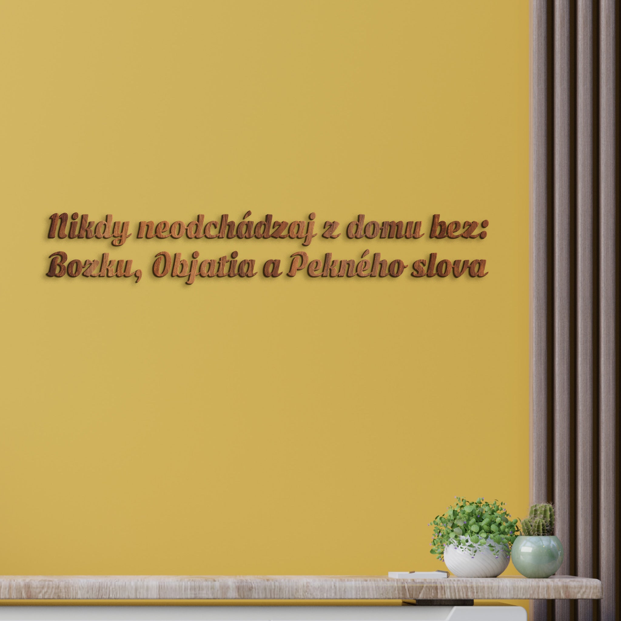 Drevený nápis pravidlá rodiny