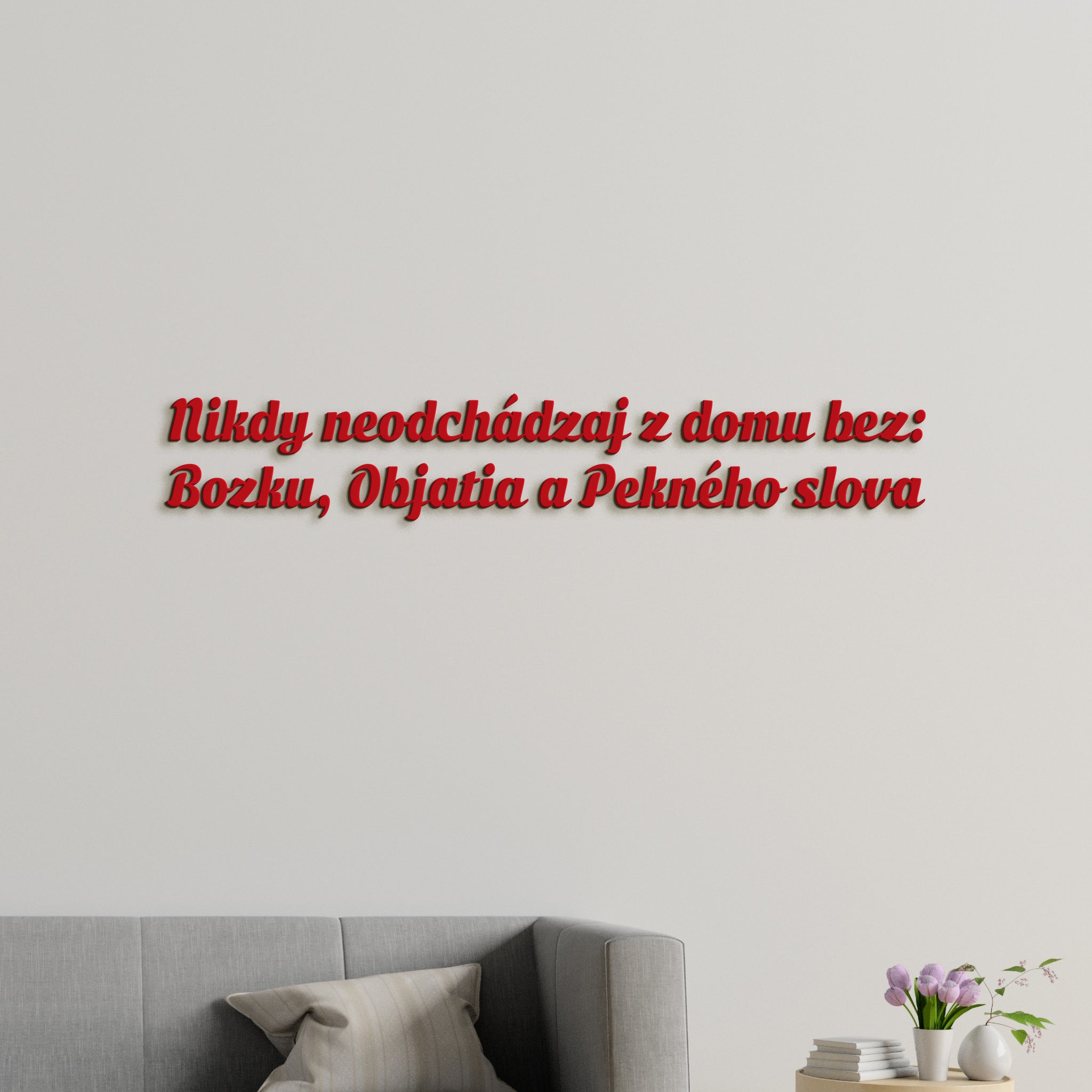 Drevený nápis pravidlá rodiny