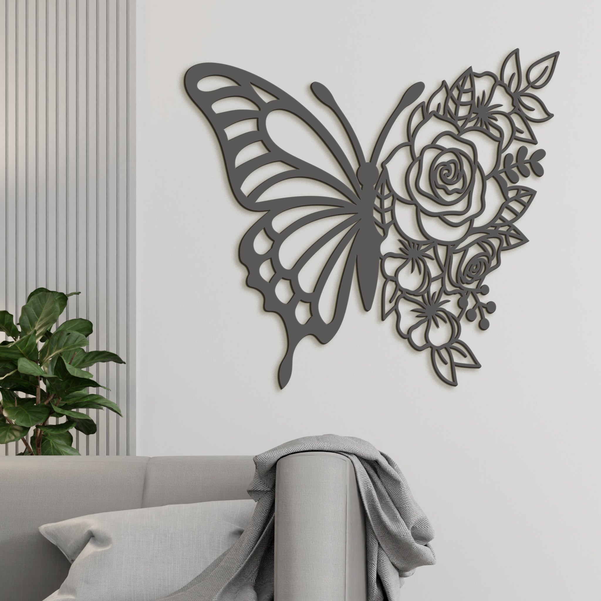 Dreveny obraz Motyl