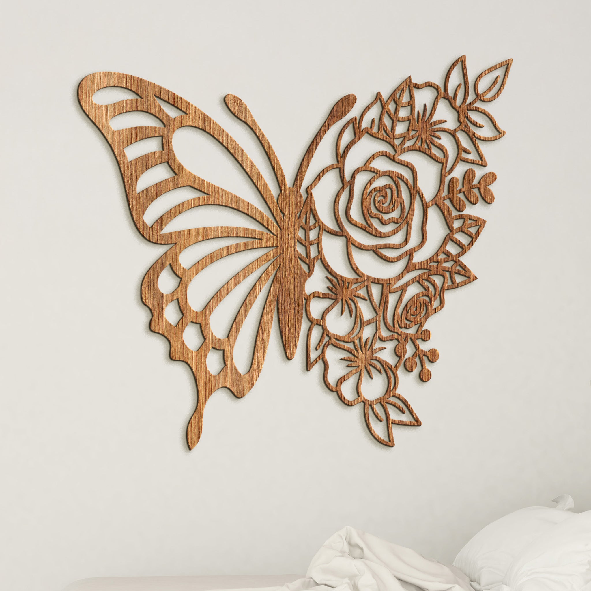 Dreveny obraz Motyl